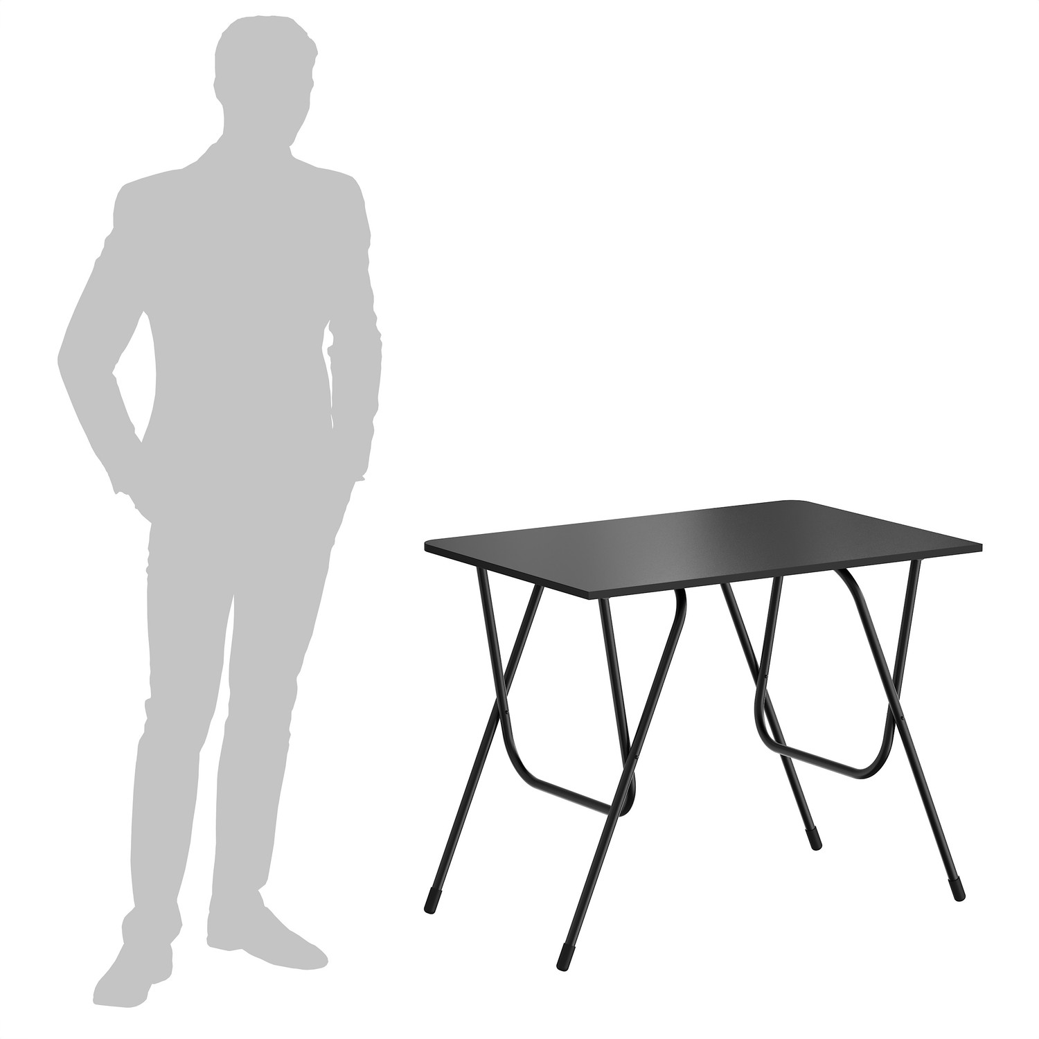 Image of ELV DIRECT Multipurpose Study Desk Laptop Table, Work-from & Office Dining Table Durable Wood Portable Laptop Table