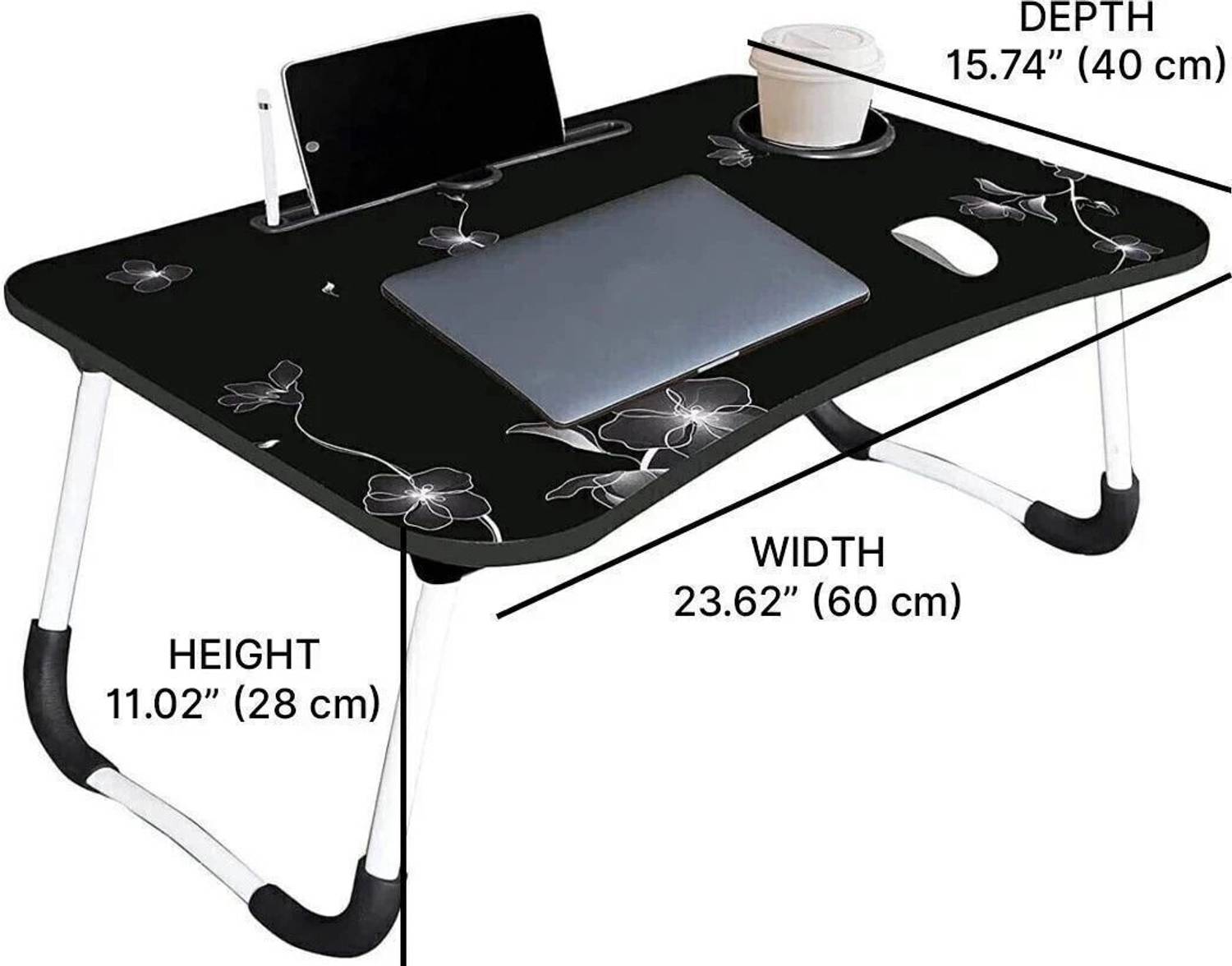 A V CREATION Foldable Wood Portable Laptop Table - Image 4