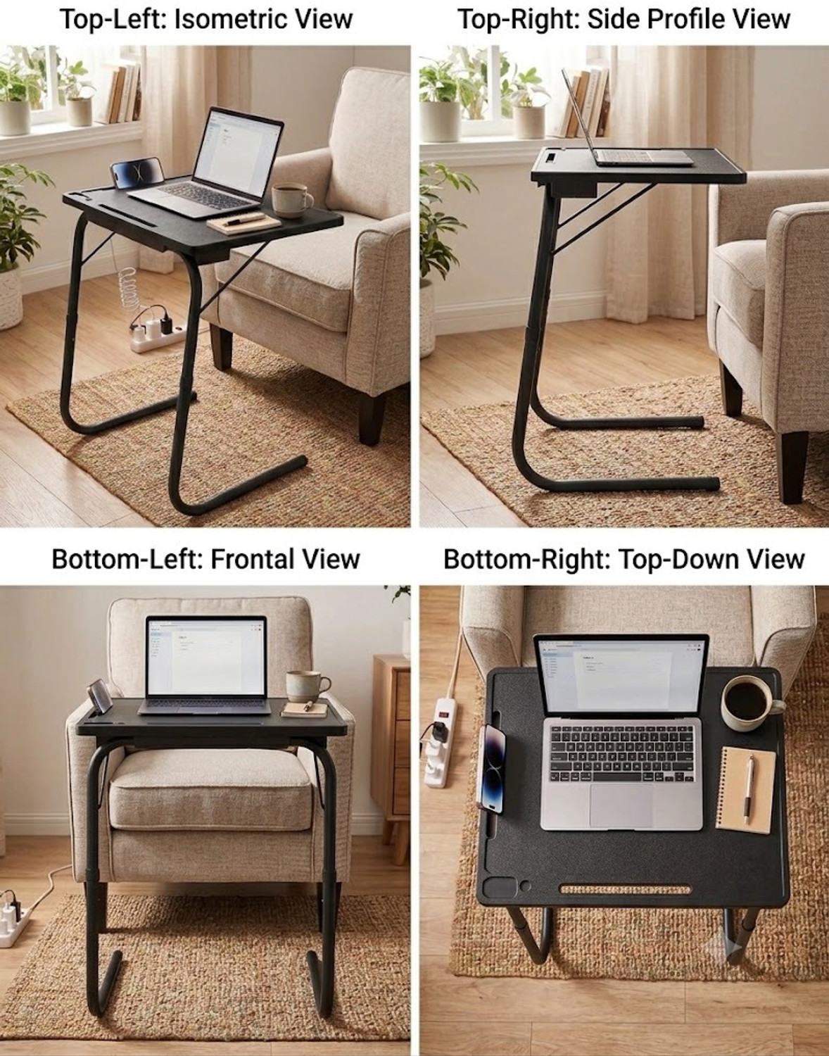 Image of sai praseeda black table Plastic Portable Laptop Table