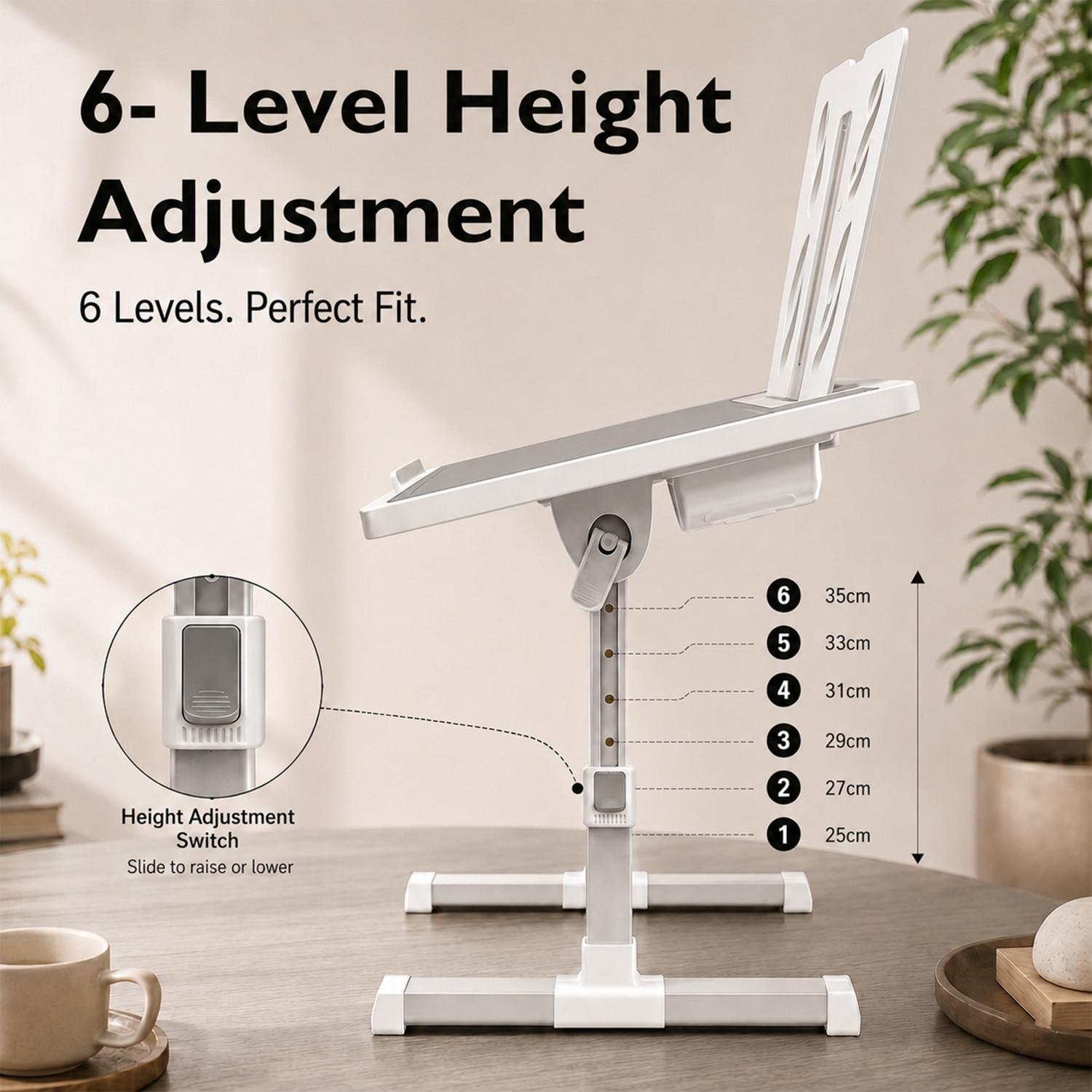 Image of StarAndDaisy Laptop Desk, Portable Foldable Laptop Bed Tray Table with Drawer Wood Portable Laptop Table