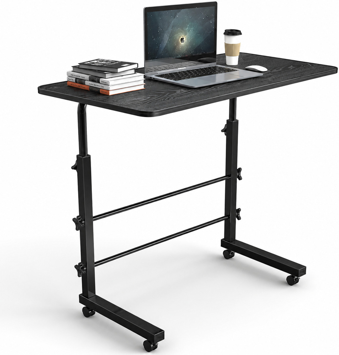 Image of Kitchora Multi Purpose Laptop Table Wooden (60 X 60 X 40 Cm) Metal Portable Laptop Table