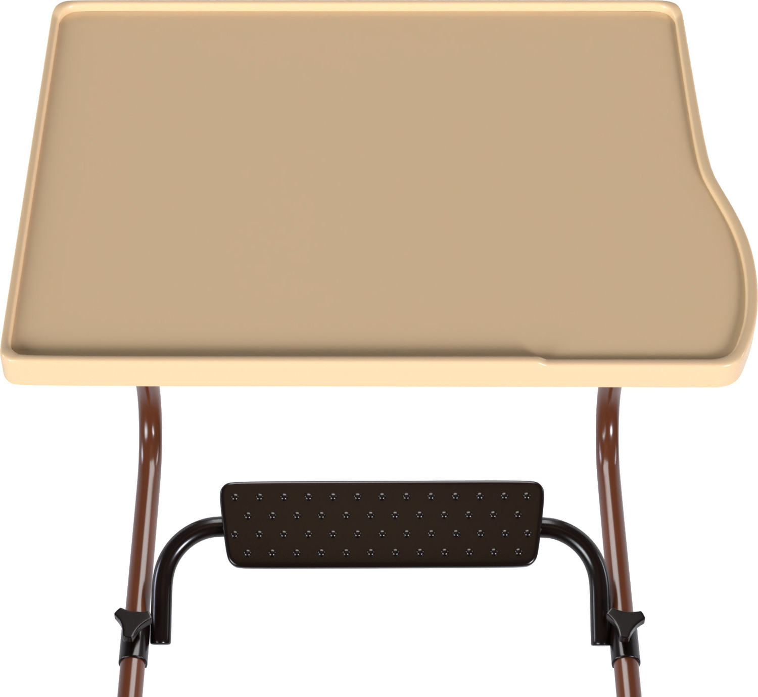 Image of TABLE MAGIC Gold Marble Pro Executive Laptop Table with Footrest and Cup Holder Plastic Multipurpose Table