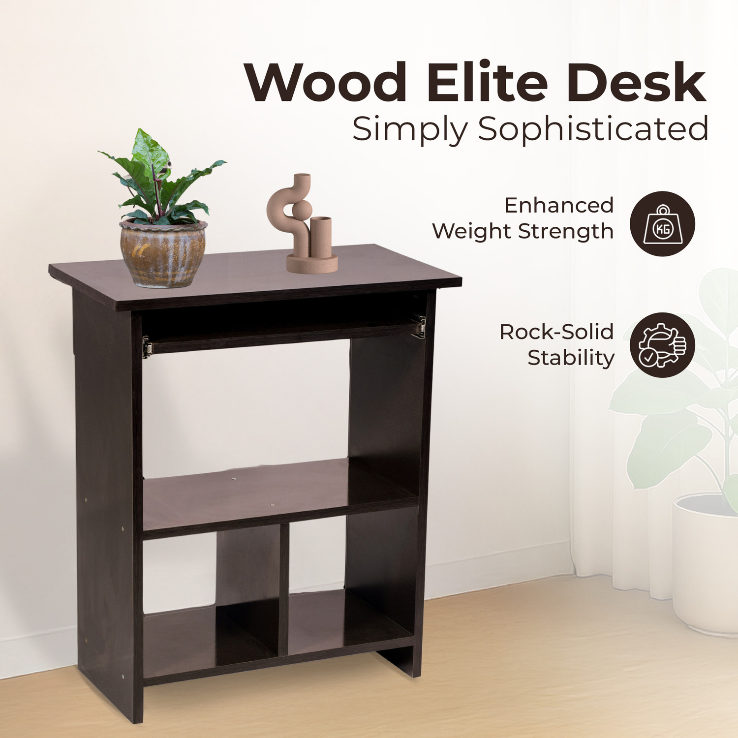 Image of YESMOM Multi-Purpose Computer Desk Wood Portable Laptop Table
