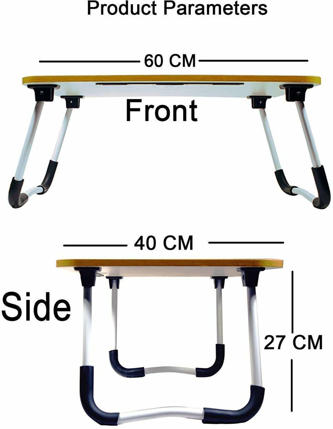 Image of FurniGully Study Table for Students Wood Portable Laptop Table