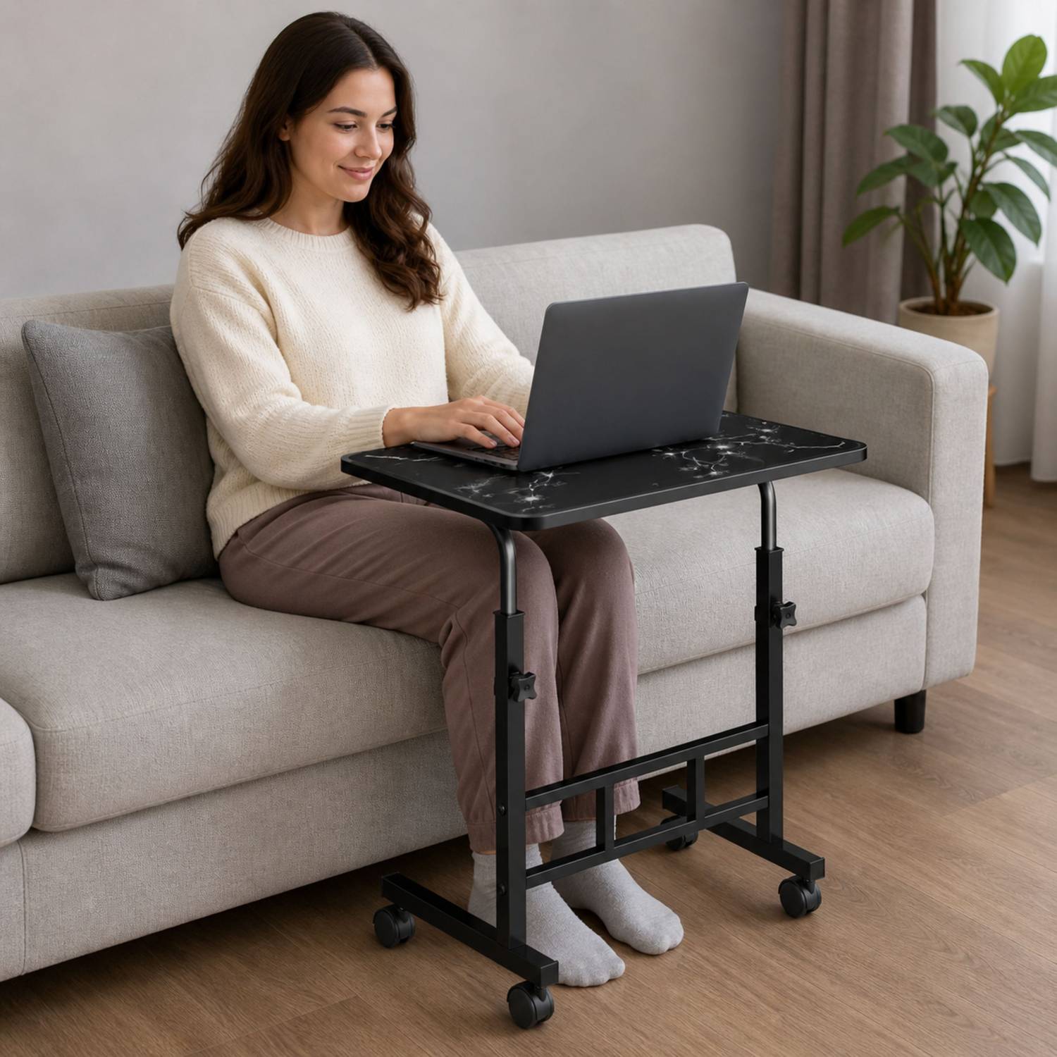 Eimear Height Adjustable Laptop Table - Image 2