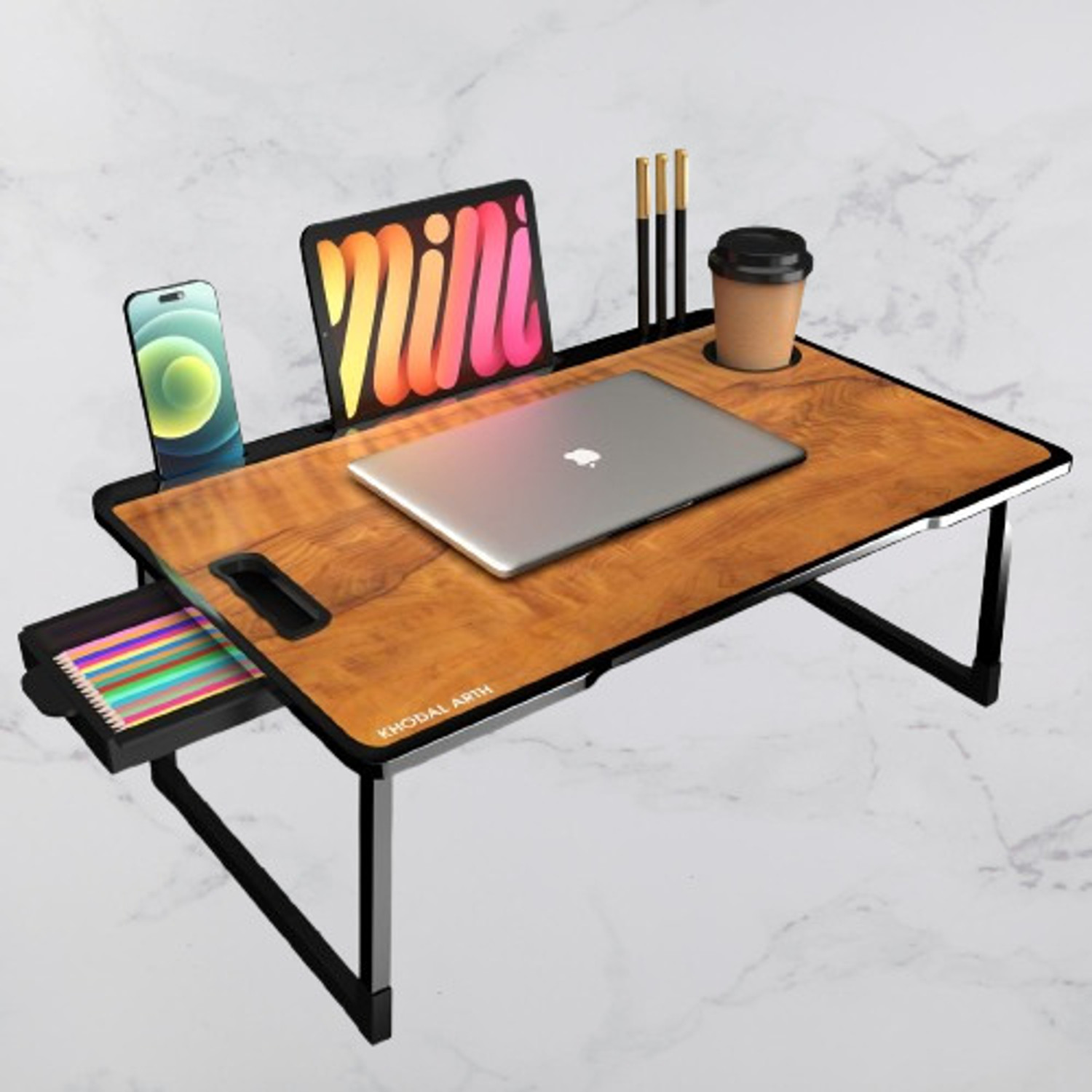 Image of hevenq Wood Portable Laptop Table