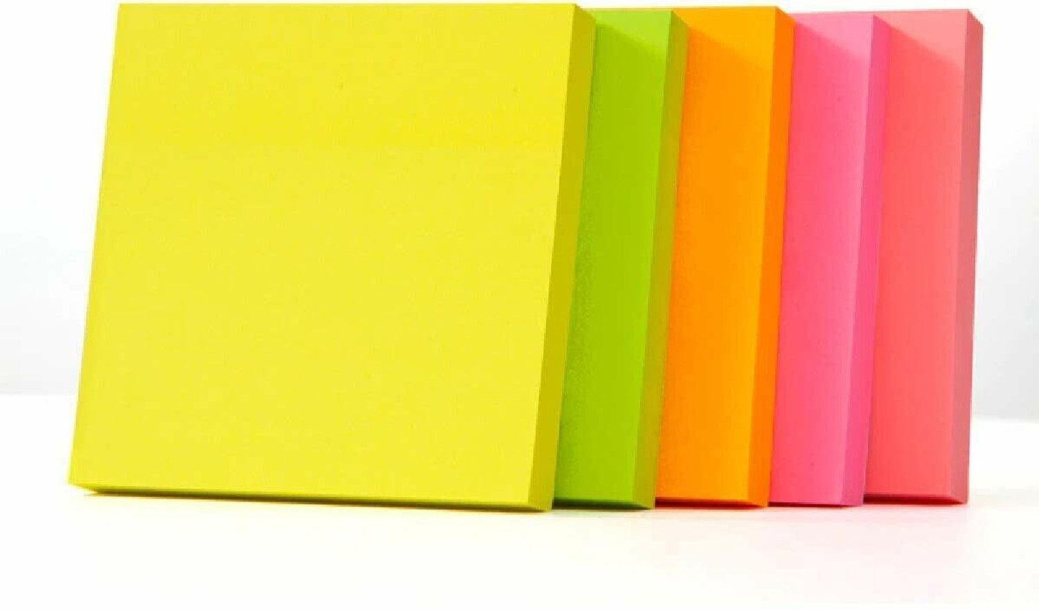 Image of Samvardhan 400 Sheets (3X3) Fluorescent Paper Self Adhesive and Removable Sticky Notes 400 Sheets Regular, 4 Colors