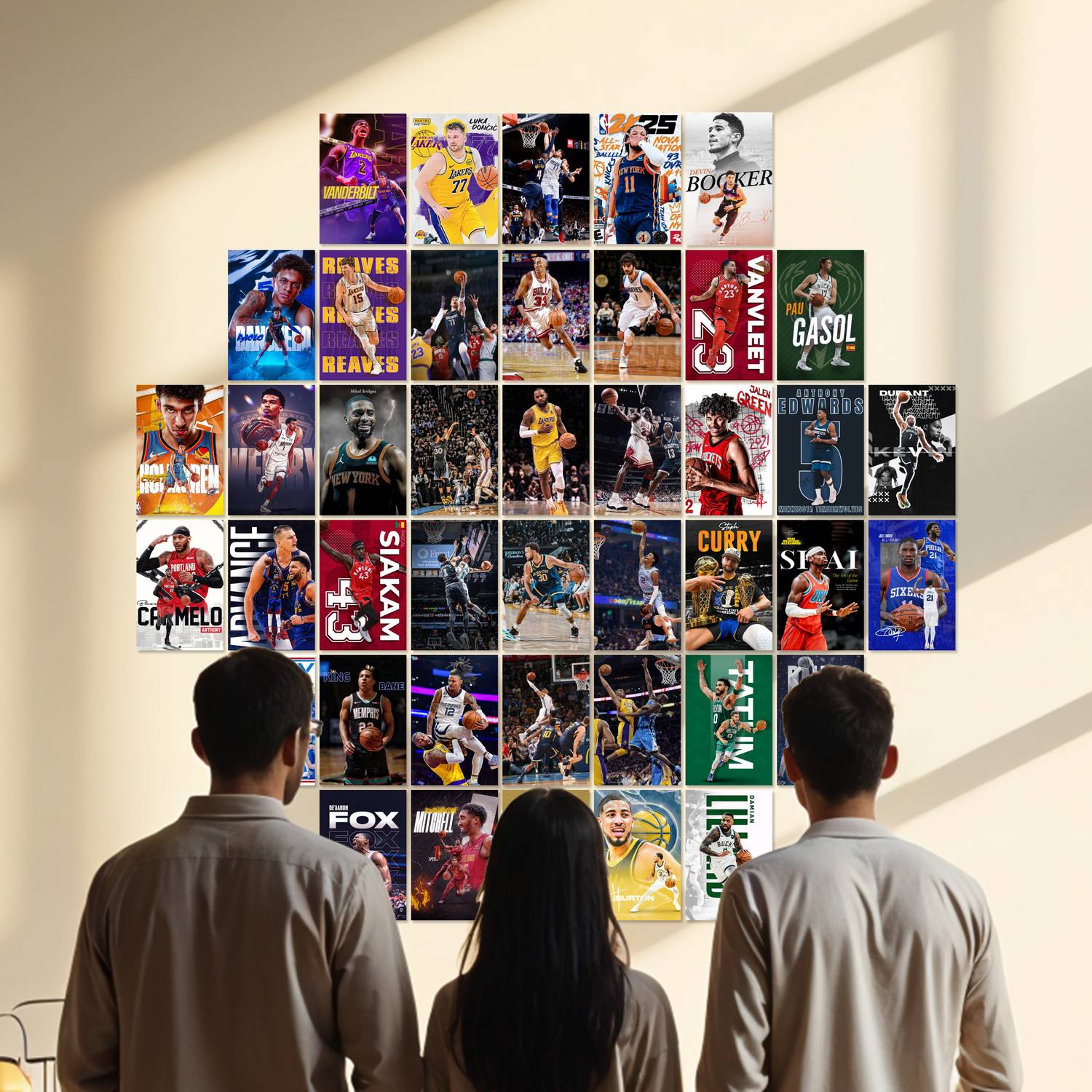 Basketball Posters Wall Collage Set of 54 – Premium 4x6 Inch Prints Featuring Top NBA Legends, Iconic Players, Slam Dunk Moments & Court Action – Room Decor for Sports Fans & Athletes Fine Art Print