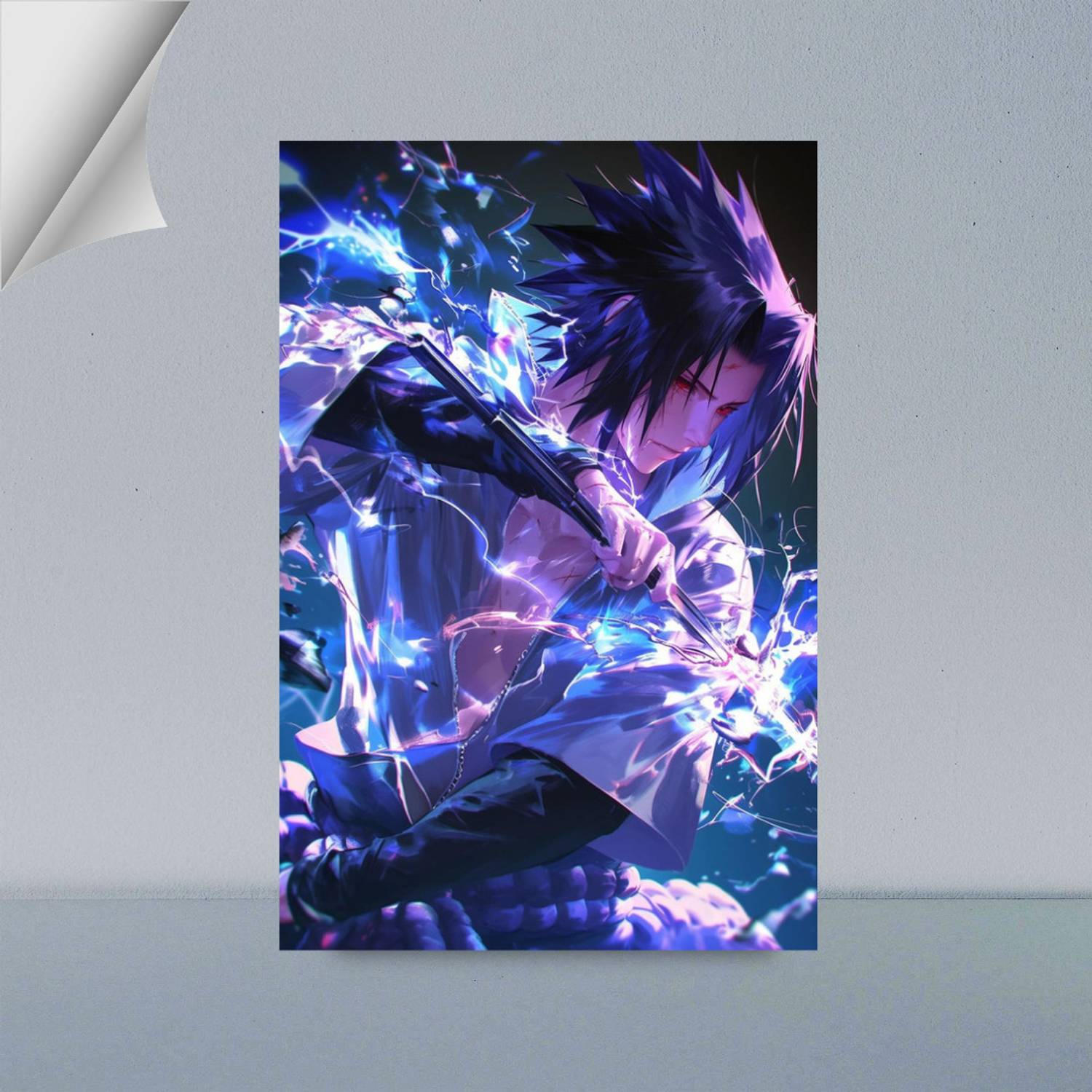 VIRGIN ARTS | SASUKE UCHIHA SWORD FUSE WITH CHIDORI | DIGITAL ART