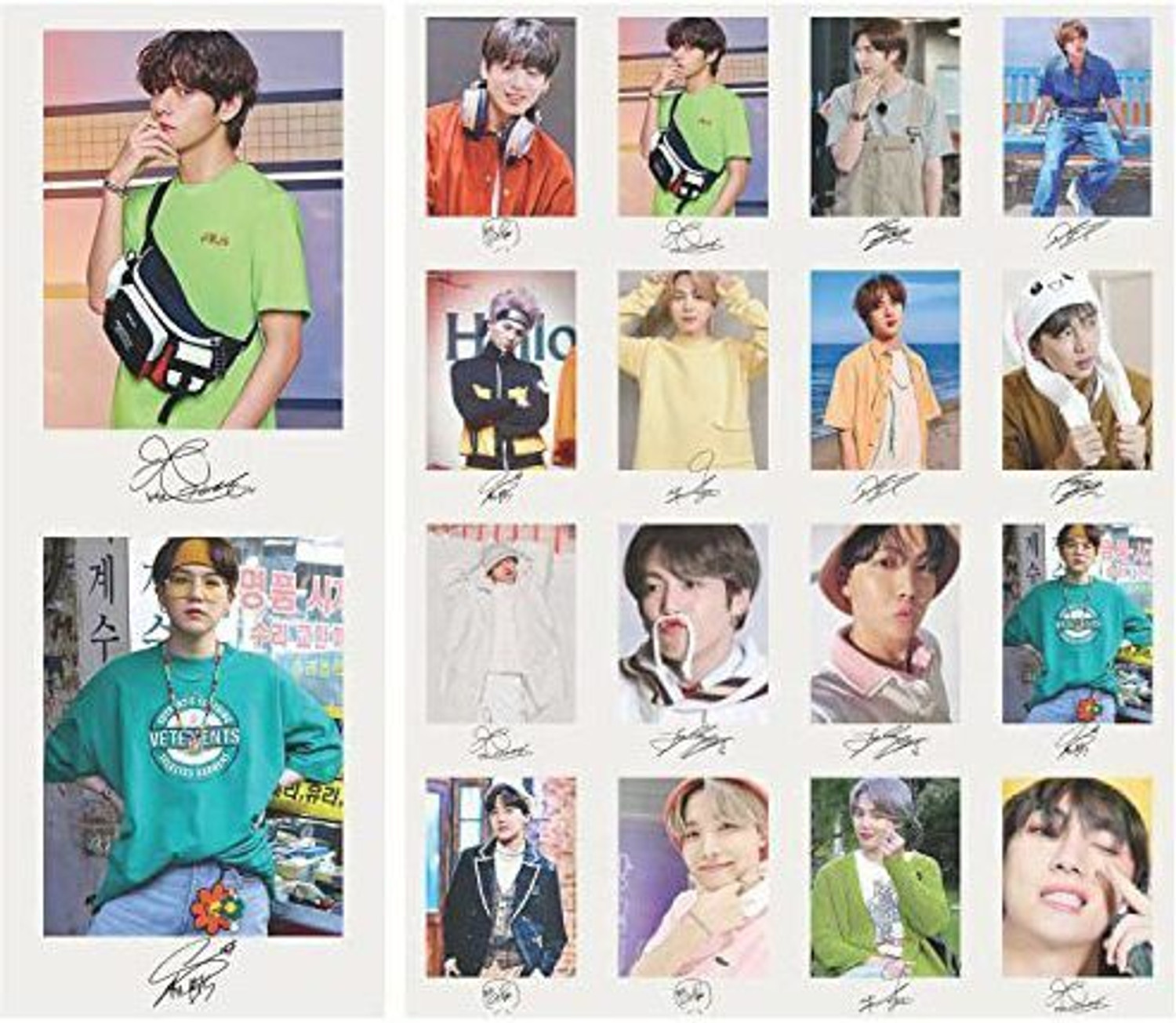 Image of BTS Signature Photocards, 48 Pcs Album Collection for Kpop and BTS Fan Paper Print