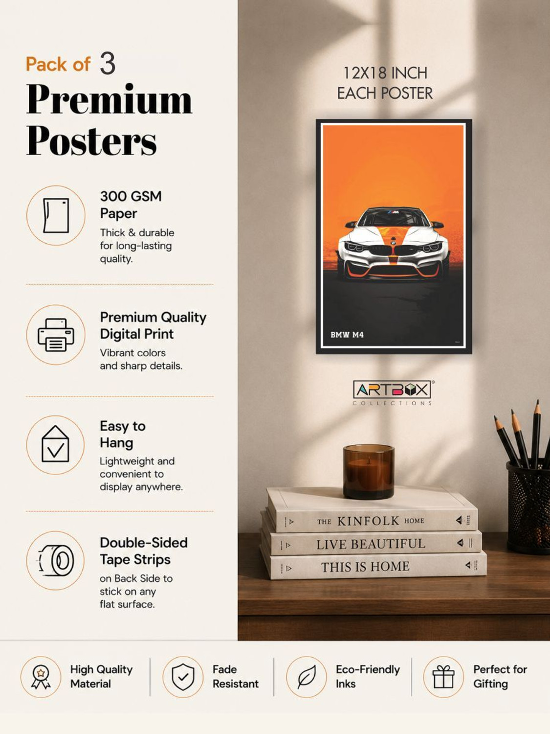 Image of BMW car poster for wall, wall poster wallpaper car, car poster Fine Art Print