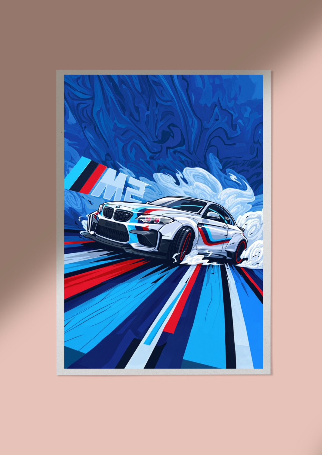 Image of Premium Supercar Poster Set - Pack of 7 | A4 Size | 200 GSM Gloss Finish | Muscle & Sports Car Wall Art | Dodge Challenger SRT Demon, BMW, Porsche & Formula Racing Prints | Room Decor for Car Lovers Photographic Paper