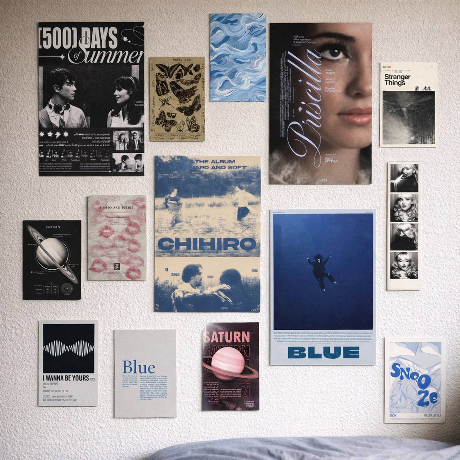 Aesthetic Poster Pack of 15+ | 400 GSM Thick Wall Posters | 7x10 Inch (Set of 4) & 6x6 Inch (Set of 10) | Room Decor, Dorm & Bedroom Wall Art Paper Print