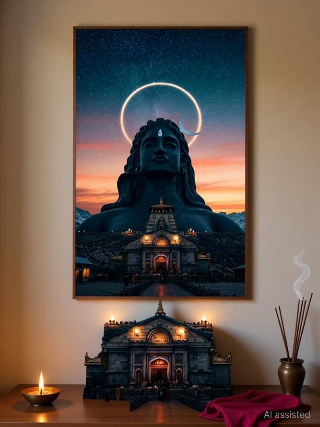 Adiyogi Poster for Pooja & Home Decoration Paper Print
