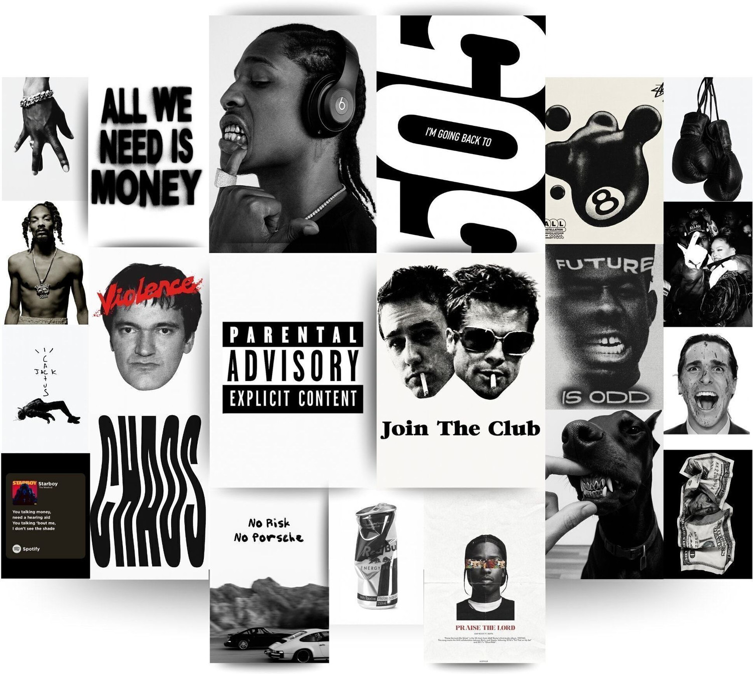 Image of Hip Hop Flo Wall Poster Kit- Set of 21 Multisized Posters (Four-A4, Eight-A5, Nine-A6) Paper Print