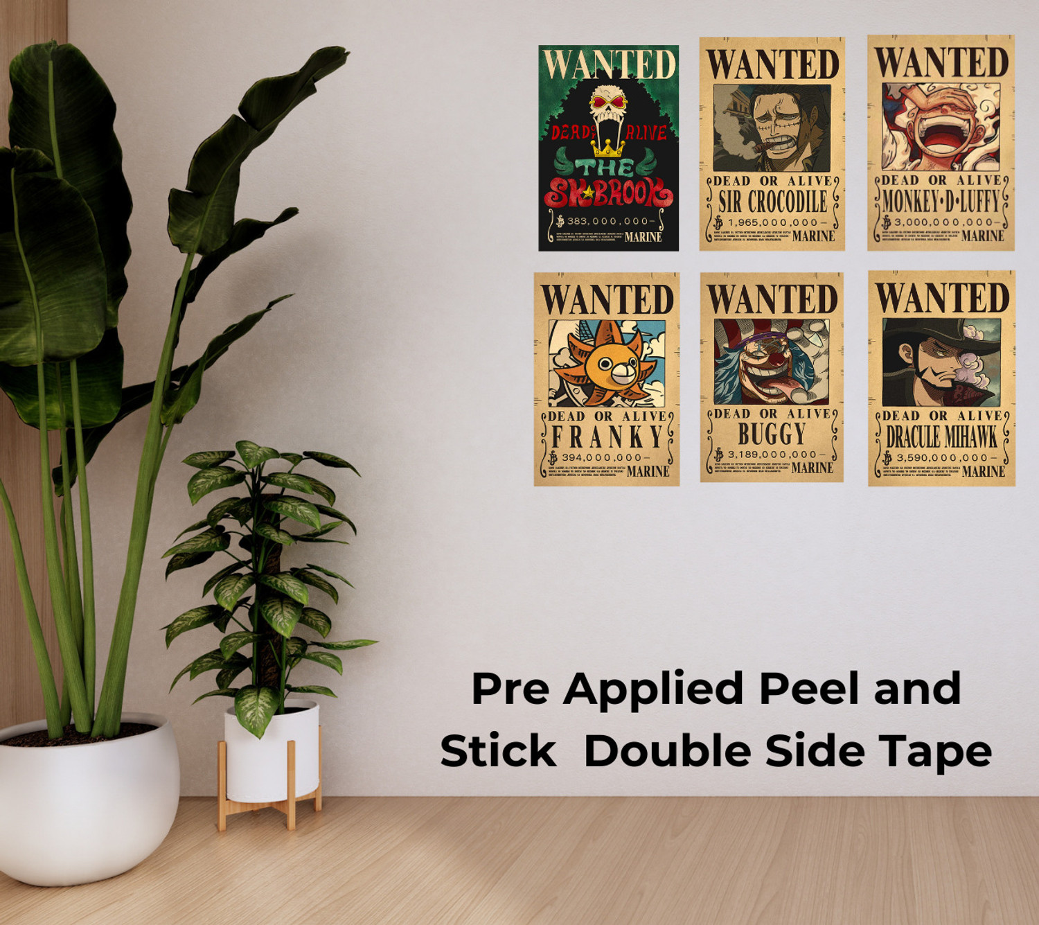 Image of One piece wanted posters set - One piece merch - one piece bounty posters Set of 26 A4 Size - Luffy wanted poster - One piece anime straw hat crew wanted posters set - One piece stickers Paper Print