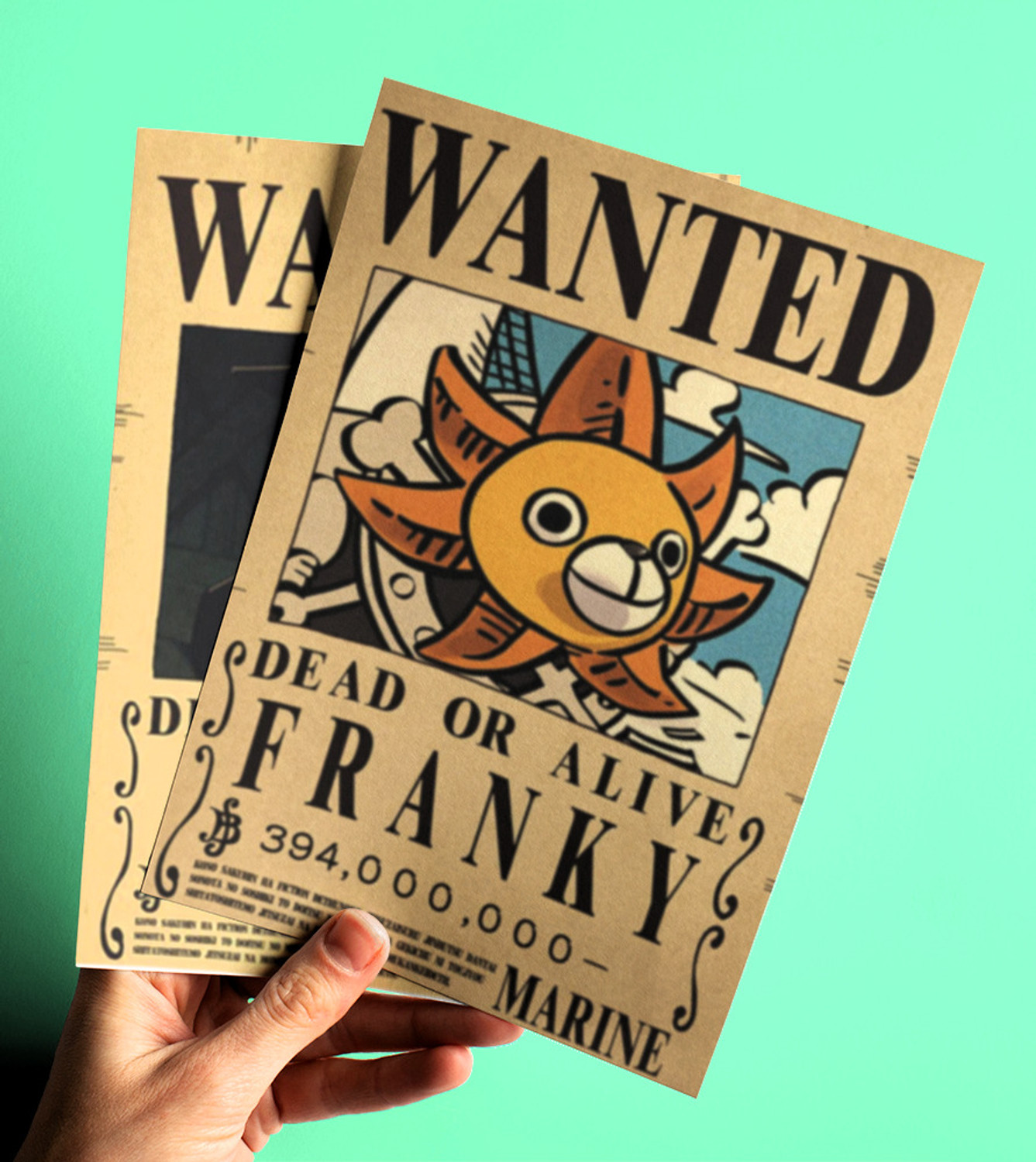 Image of One piece wanted posters set - One piece merch - one piece bounty posters Set of 26 A4 Size - Luffy wanted poster - One piece anime straw hat crew wanted posters set - One piece stickers Paper Print