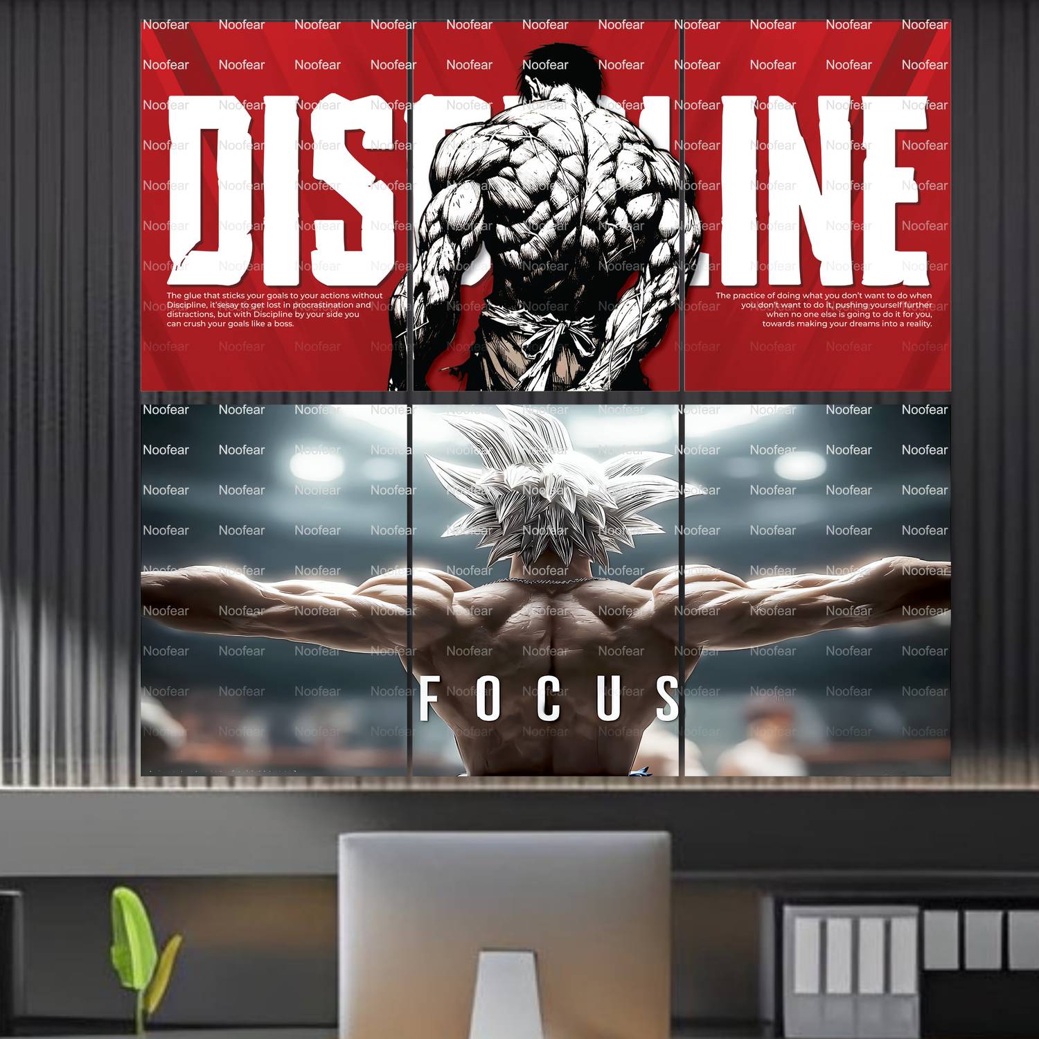 Noofear Motivational Posters Set of 6 A4 Pack of 6
