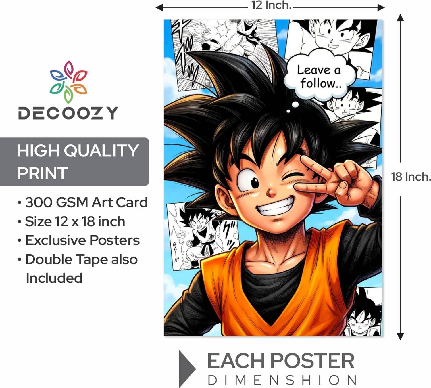 Ultimate Anime Galaxy Wall Art Set – Pack of 4 Large 12 x 18 Inch