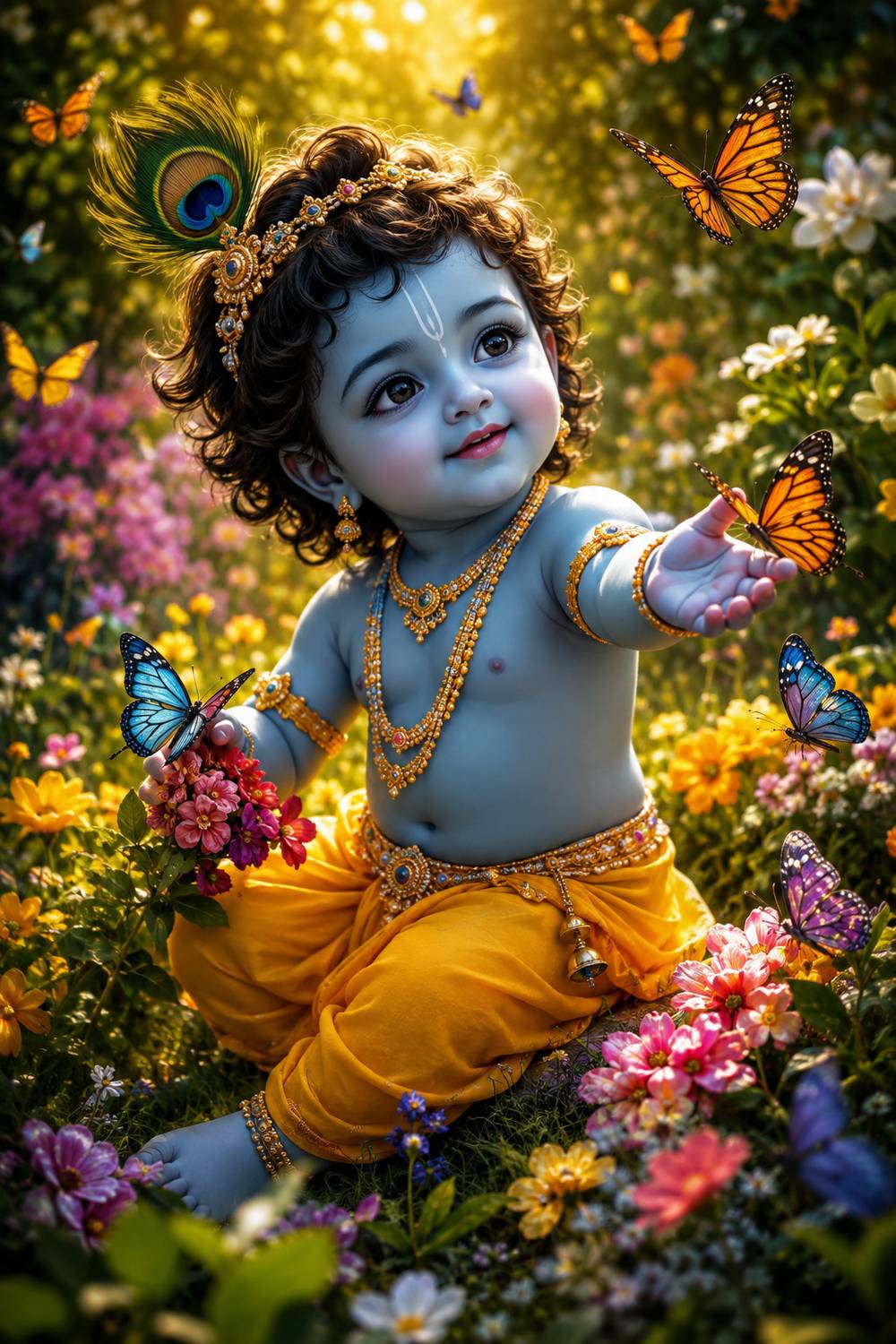 Cute Kanha Poster for divine homes Photographic Paper
