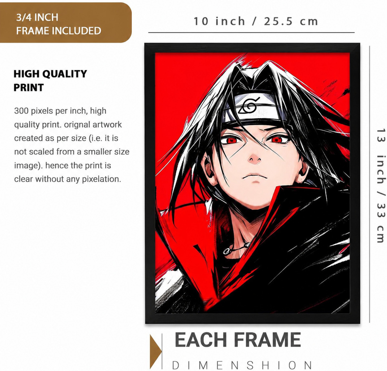 Image of Japanese Anime framed posters for wall decor for gaming room bedroom set of 3 Fine Art Print