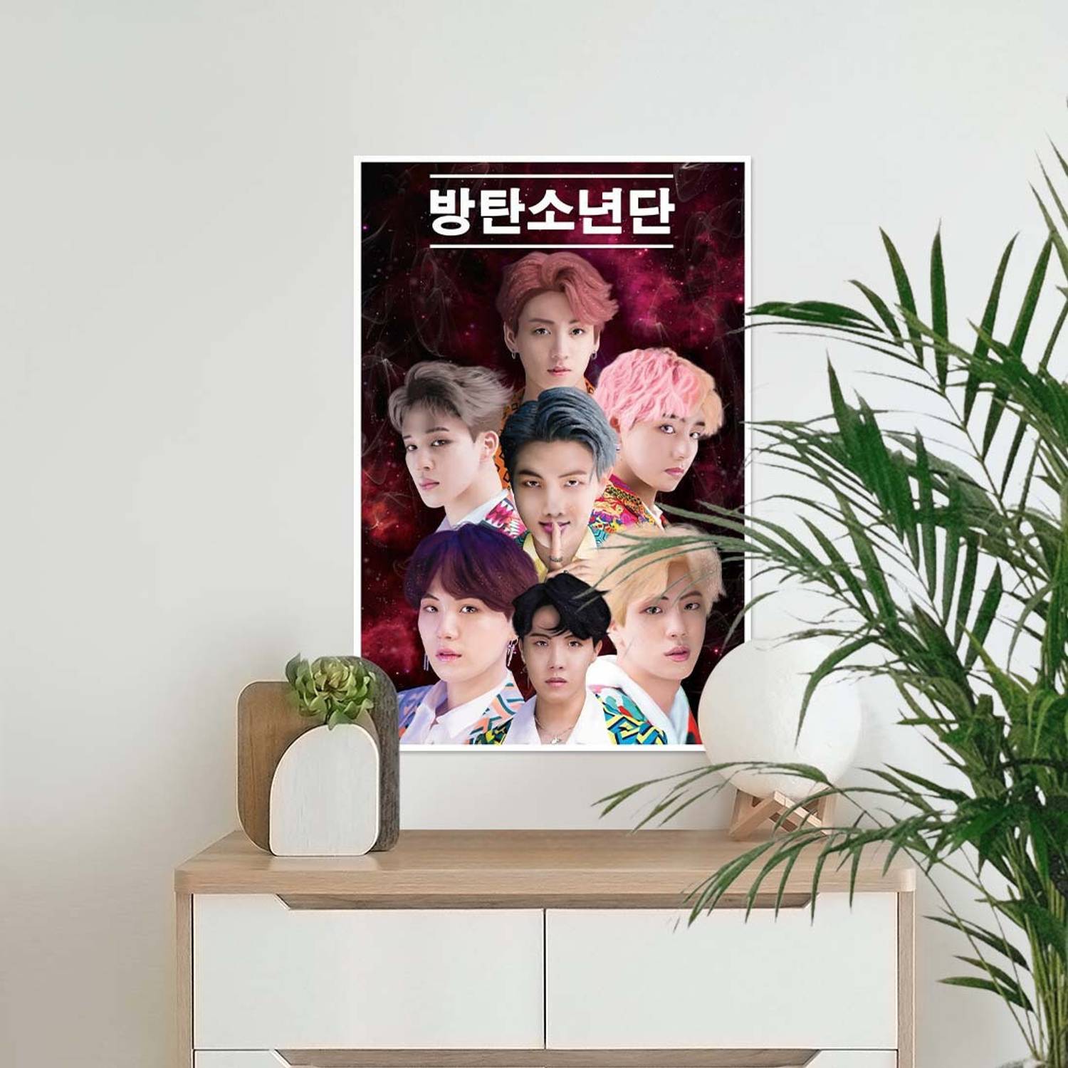 Poster-BTS Army Group Bangtan Boys KPOP Poster Wall Art Print for