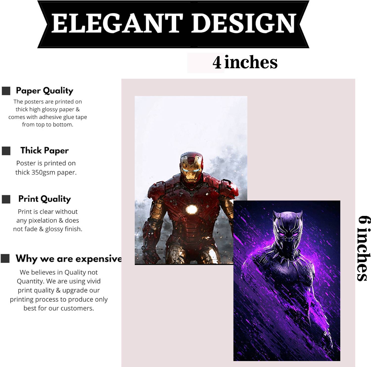 Marvel Superhero Poster Set of 20 (4x6 Inch) by WALLORAA Pack of 20 - Image 3