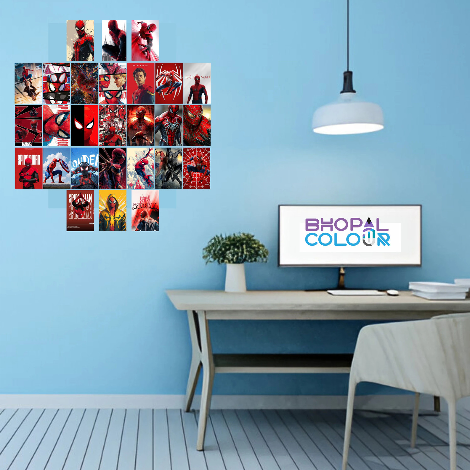 Image of Pack of 27 Spiderman Wall Collage Kit Posters | Posters for Wall Decoration | Wall Art For Bedroom, Office, Living room, (6 inch X 4 inch) Vinyl (6 inch X 4 inch, Envelope Packing Photographic Paper