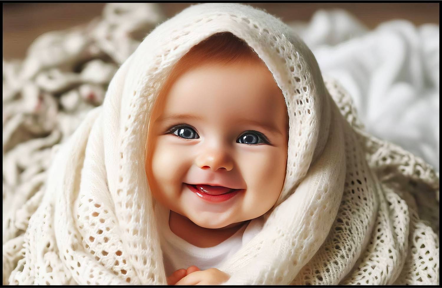 Adorable Baby Wall Art Print 3D Poster