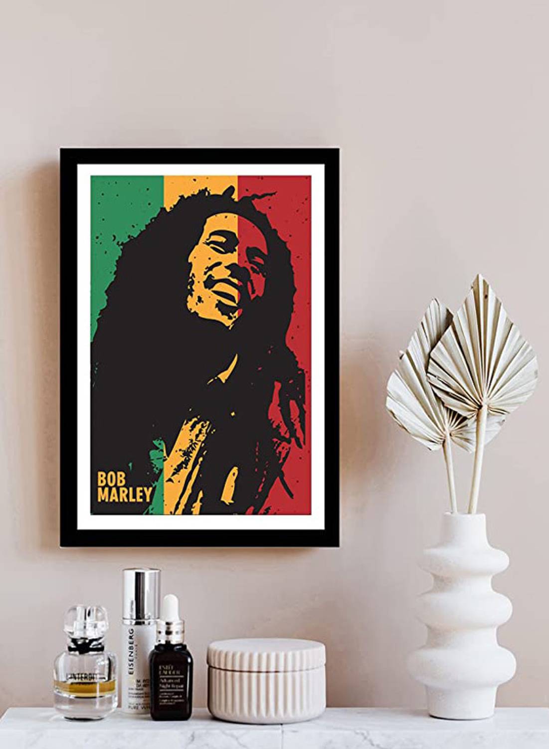 Bob Marley Pop Art Framed Poster With Acrylic Glass for Room