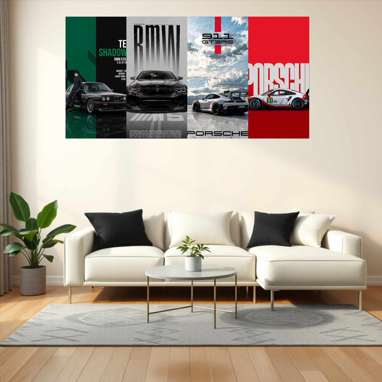 Image of Sports Car Artwork Premium Wall Poster Z1 Paper Print