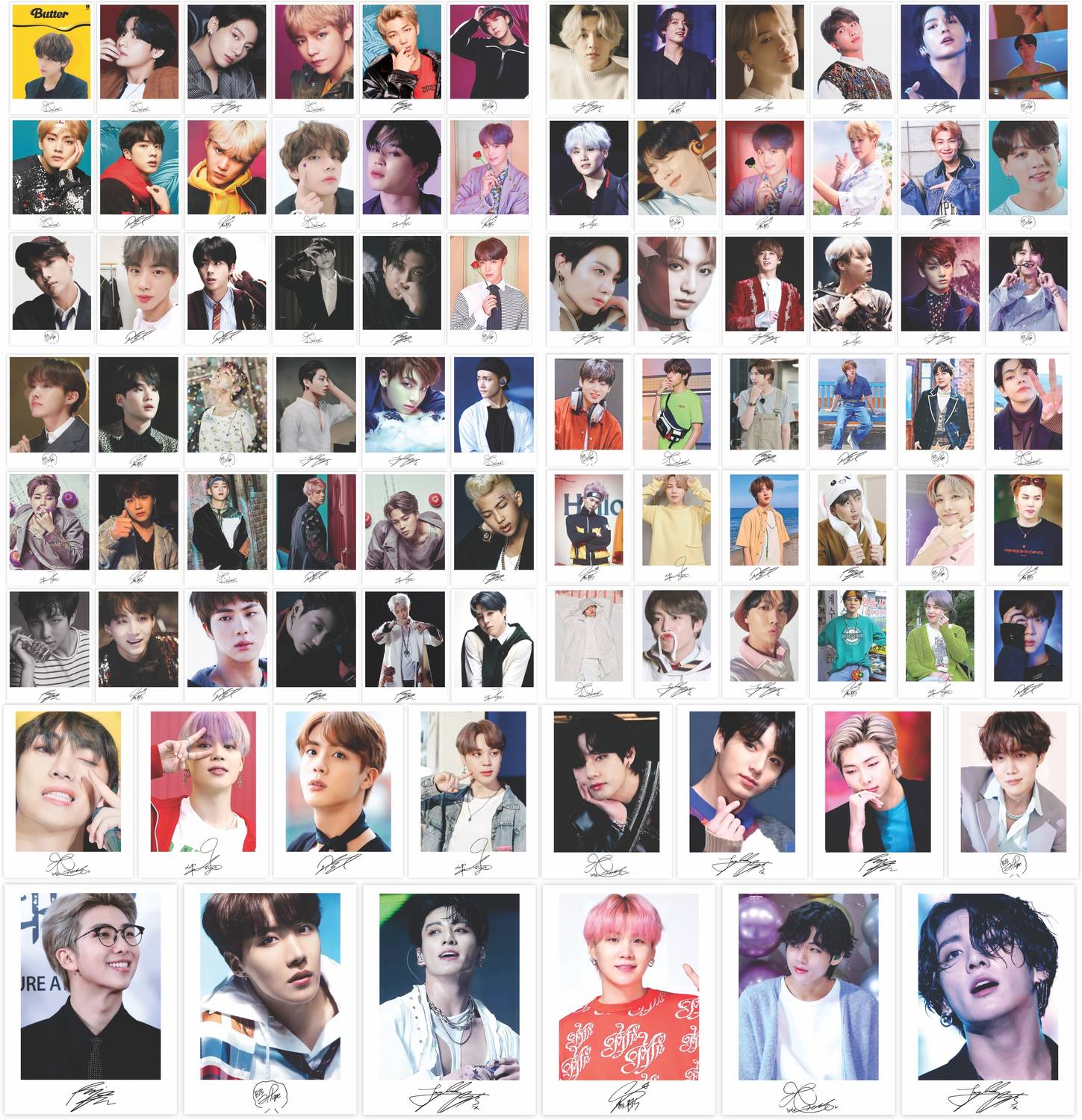 BTS Latest Signature Photocards, 104 Pcs Album Collection for Kpop