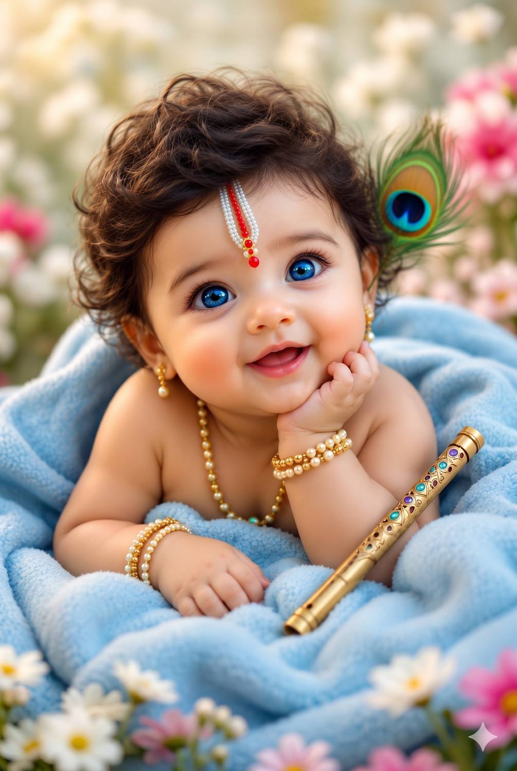 Cute Krishna Photographic Paper