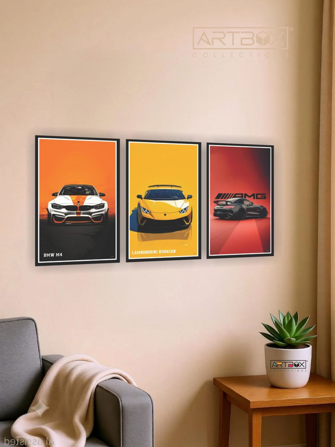 Image of BMW car poster for wall, wall poster wallpaper car, car poster Fine Art Print