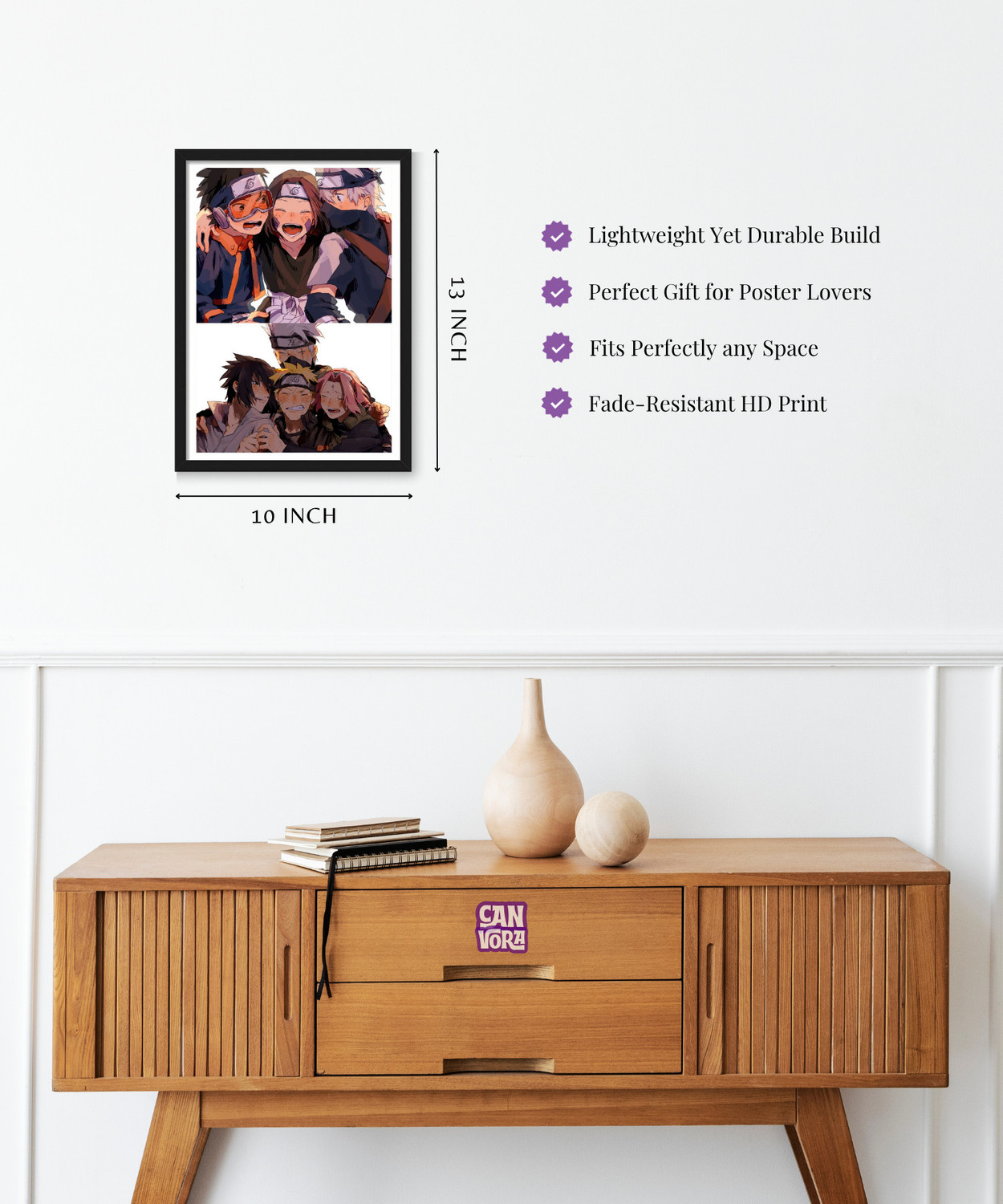 Image of Team 7 | Naruto x Sasuke x Sakura | Kakashi x Obito x Rin | Naruto Framed Poster | Anime Paper Print