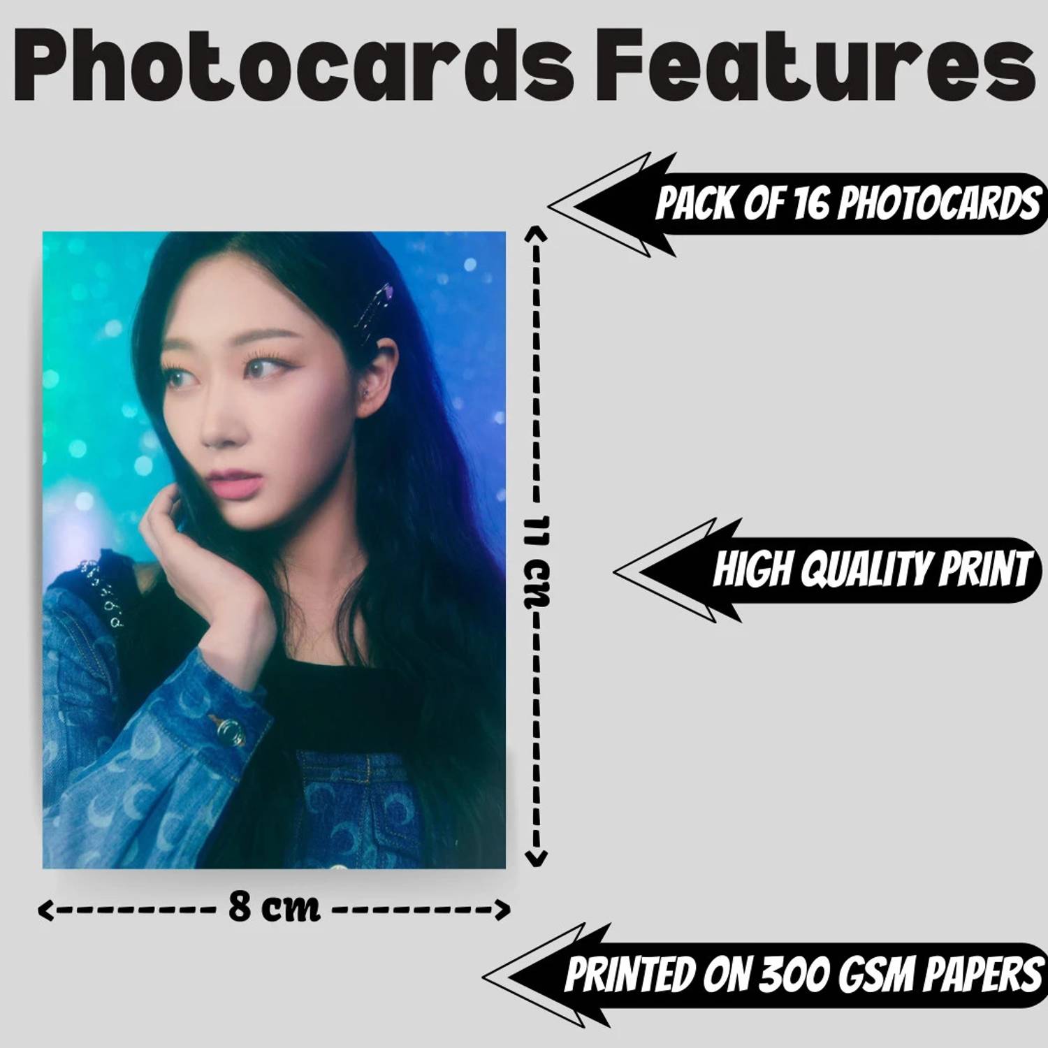 Aespa K-pop Photocards Pack of 16 – 16 Aespa Photocards Set Matte