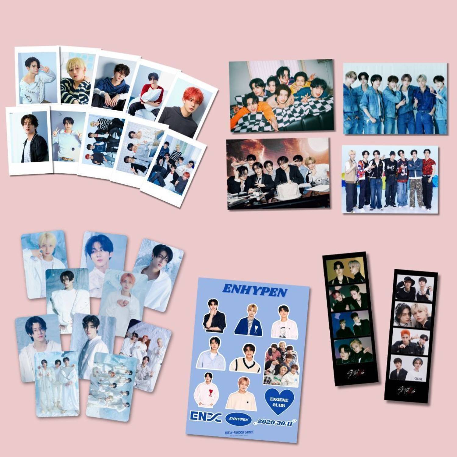 Enhypen Poster Combo Pack Of 4 Poster, 10 Photocards, 10 Polaroids