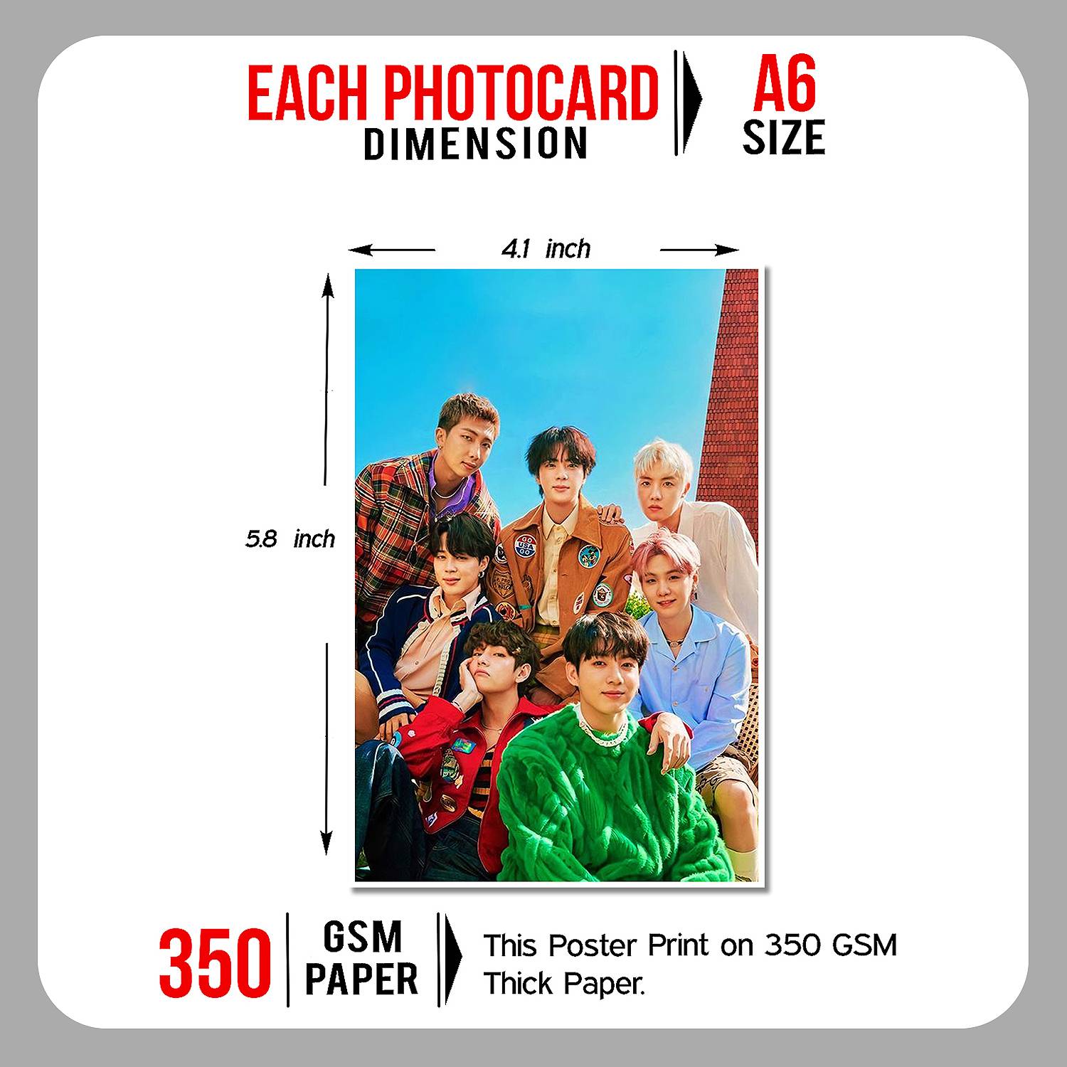BTS Special Edition Lomocards 16 Cool Card With HD Different