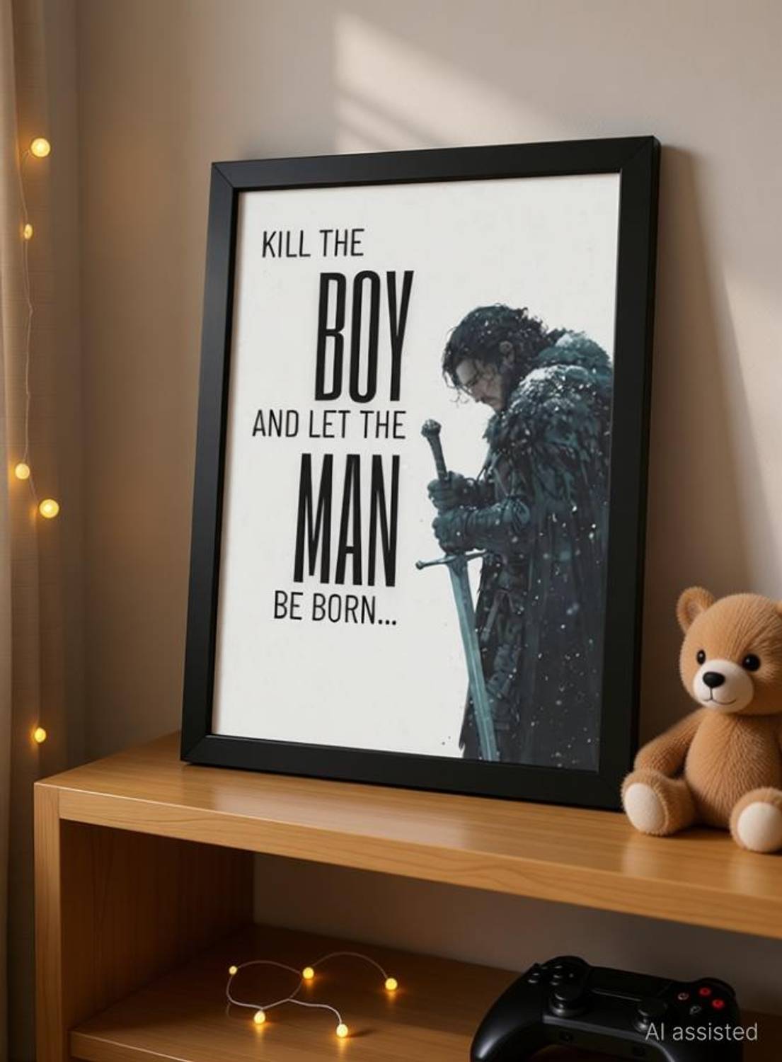Jon Snow Game of Thrones Framed Poster 8x12