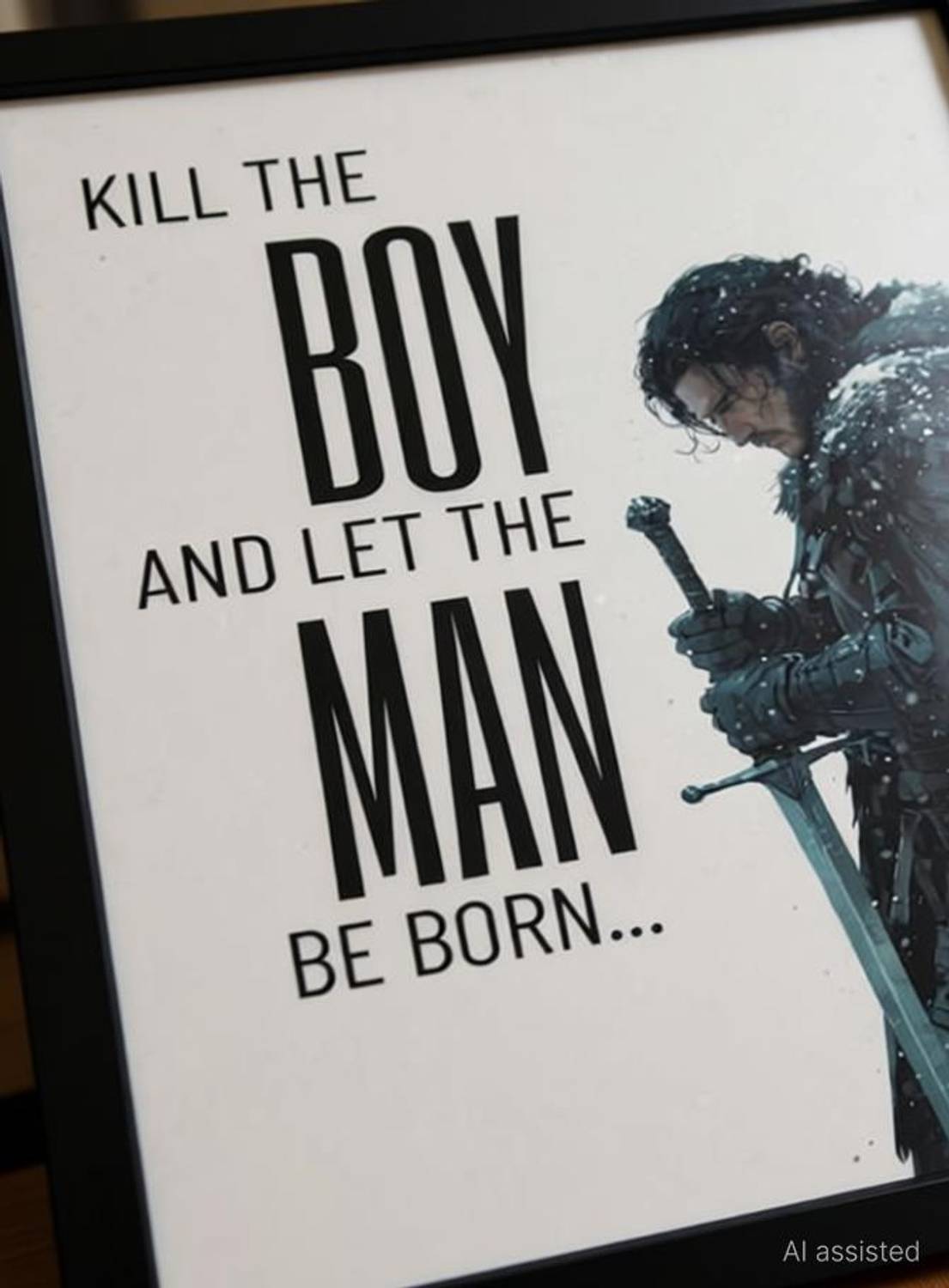 Jon Snow Game of Thrones Framed Poster 8x12 - Image 3