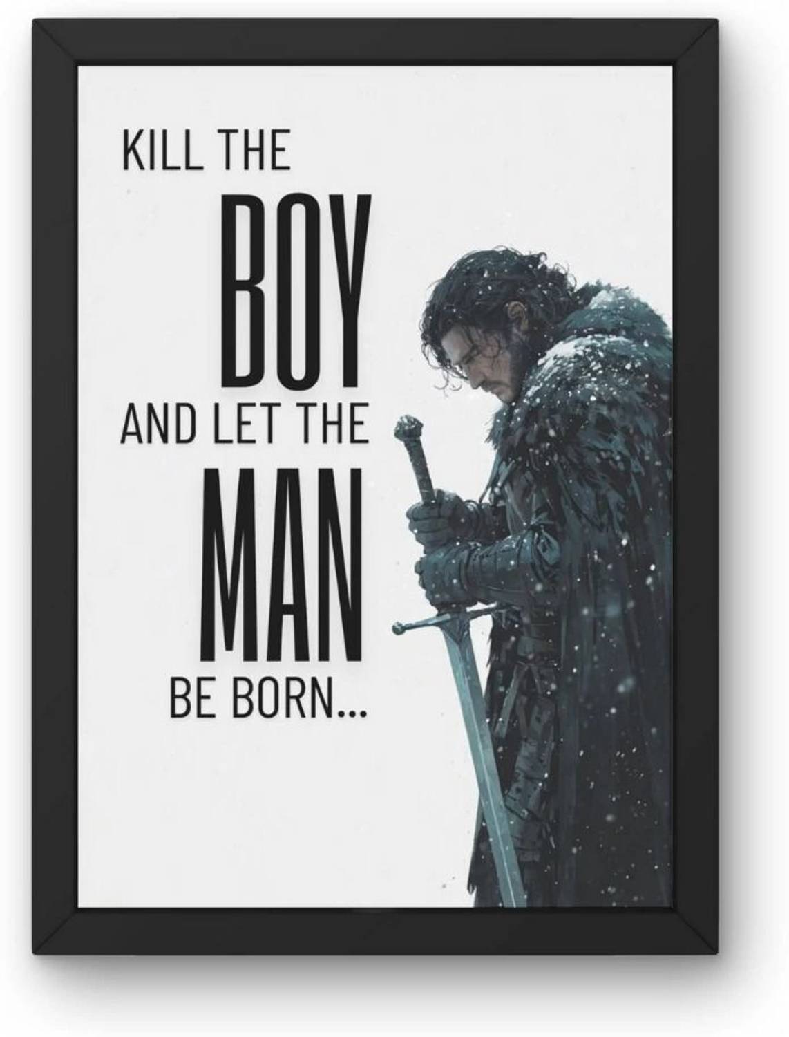 Jon Snow Game of Thrones Framed Poster 8x12 - Image 4