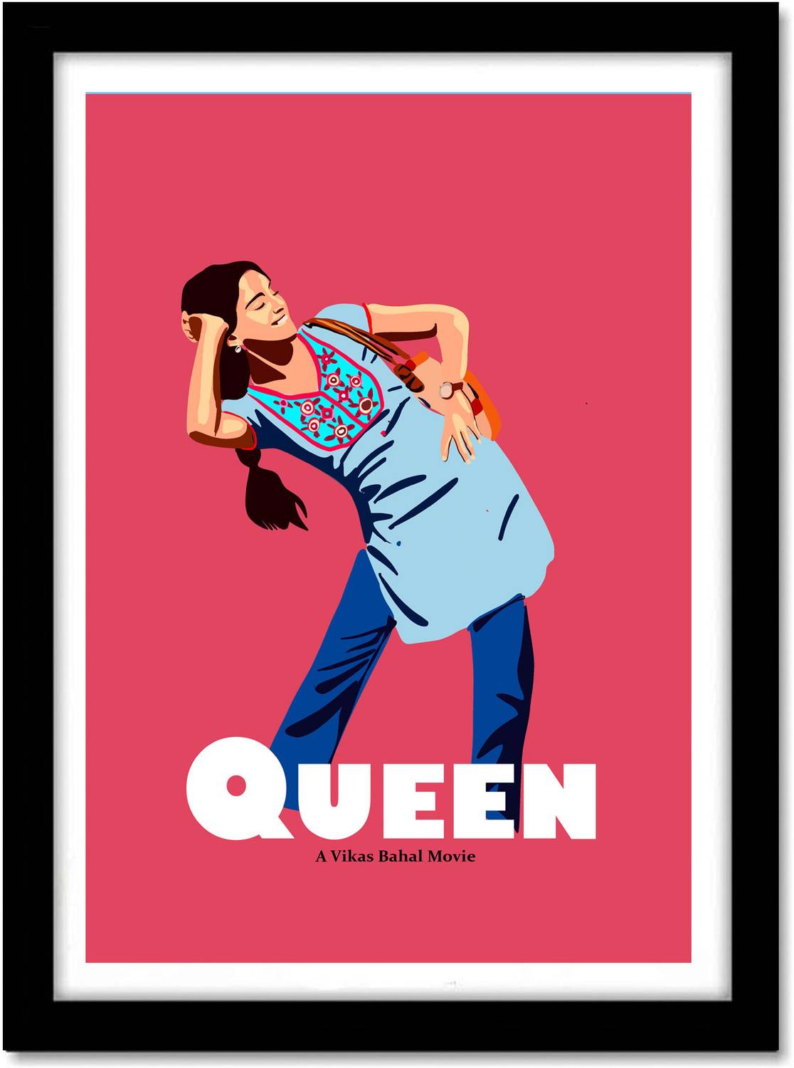 queen Movie Large Framed Poster for Room & Office(13x19 inch