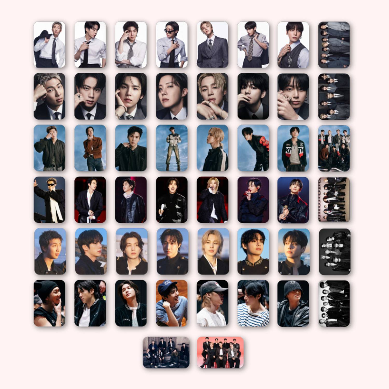 BTS Swim Photocards Pack of 50 (8.8 x 5.6 cm) | BTS Round-Edge