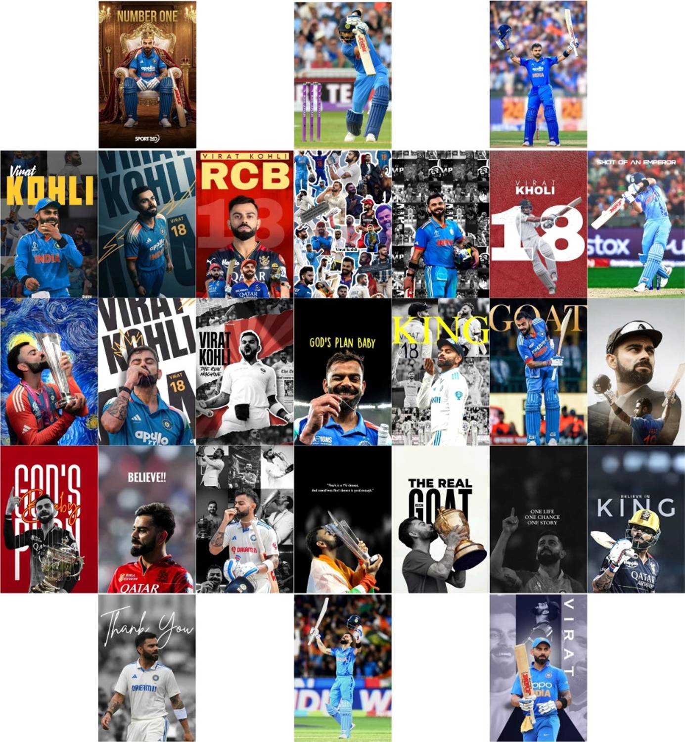 UniqueTown Virat Kohli Poster Fine Art Print - Image 2