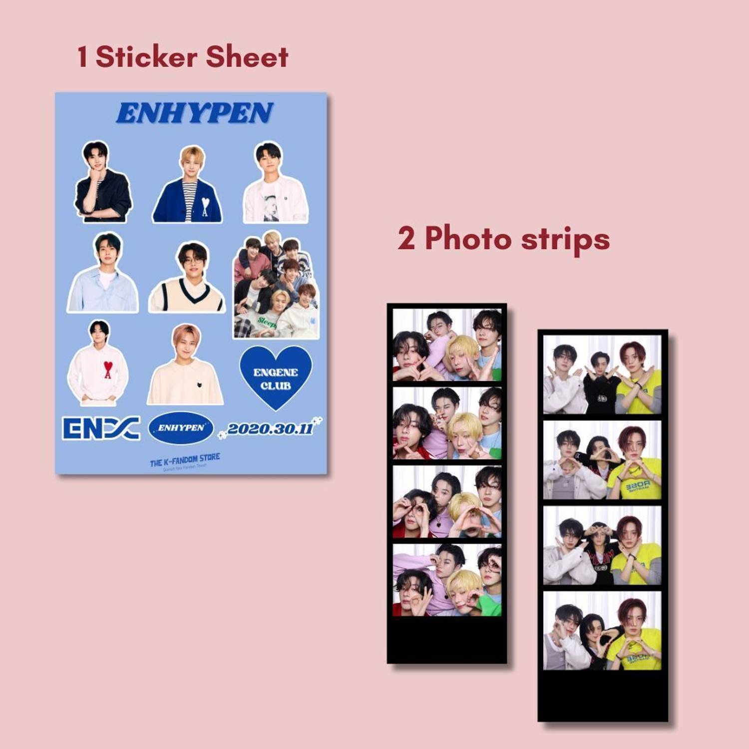 Enhypen Poster Combo Pack Of 4 Poster, 10 Photocards, 10 Polaroids
