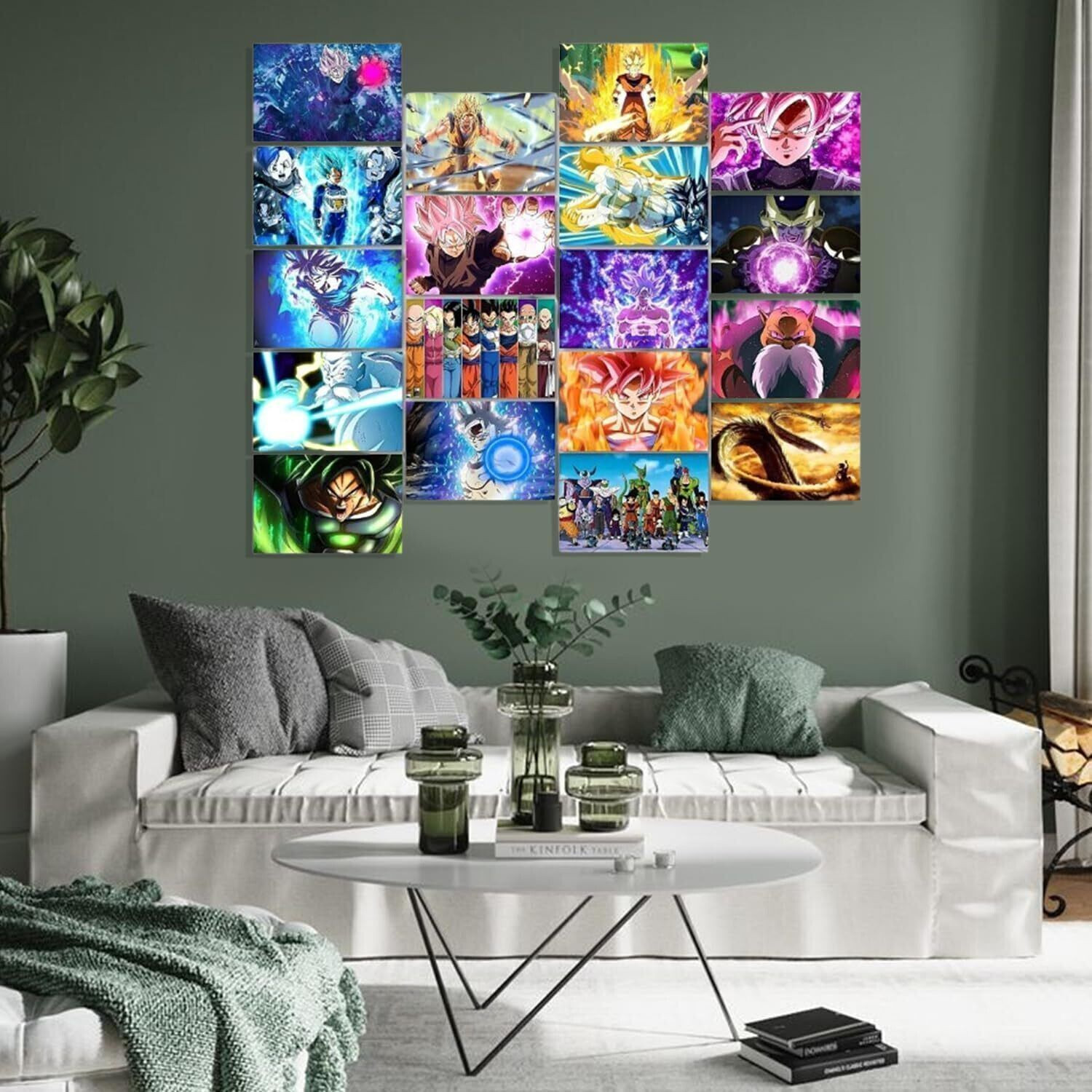 Image of Dragon Ball Anime Poster Set - 18-Pack Unframed 6x4 Inch Wall Collage Kit Featuring Goku, Vegeta, Gohan & More - Manga-Inspired Decor for Bedroom, Dorm & Anime Wall Aesthetic Fine Art Print