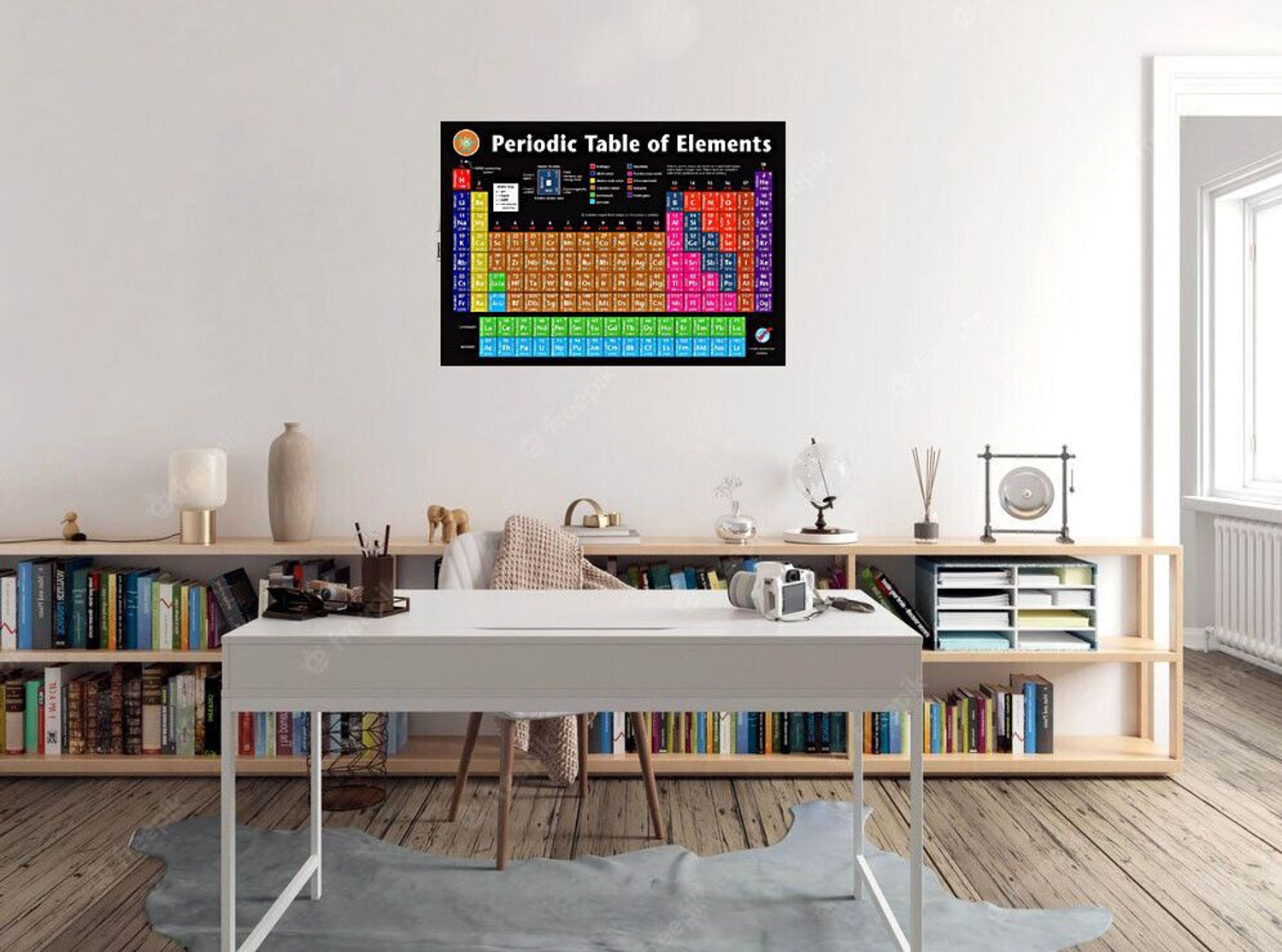 Image of Periodic Table English Wall Chart for Classroom and Study Room (12 inch X 18 inch, Rolled) Paper Print