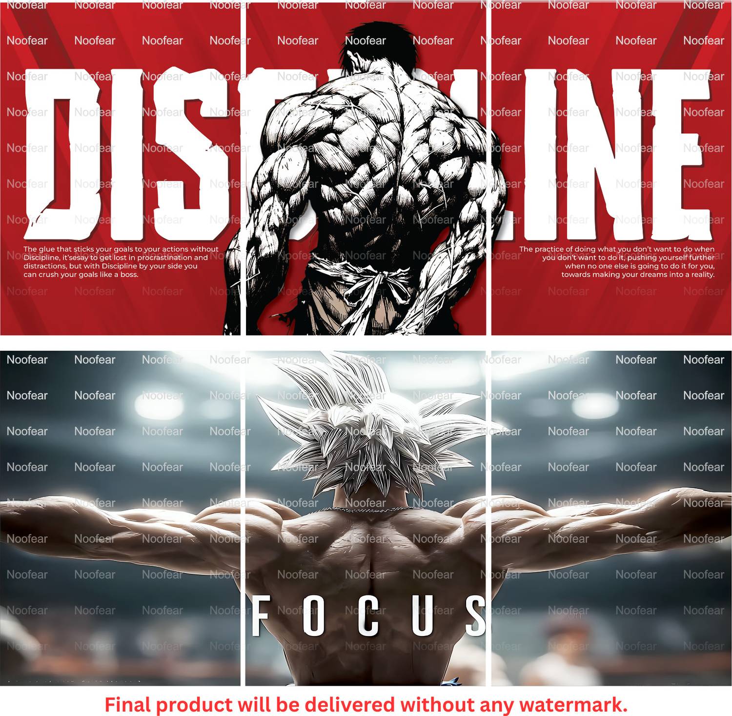 Noofear Motivational Posters Set of 6 A4 Pack of 6 - Image 2