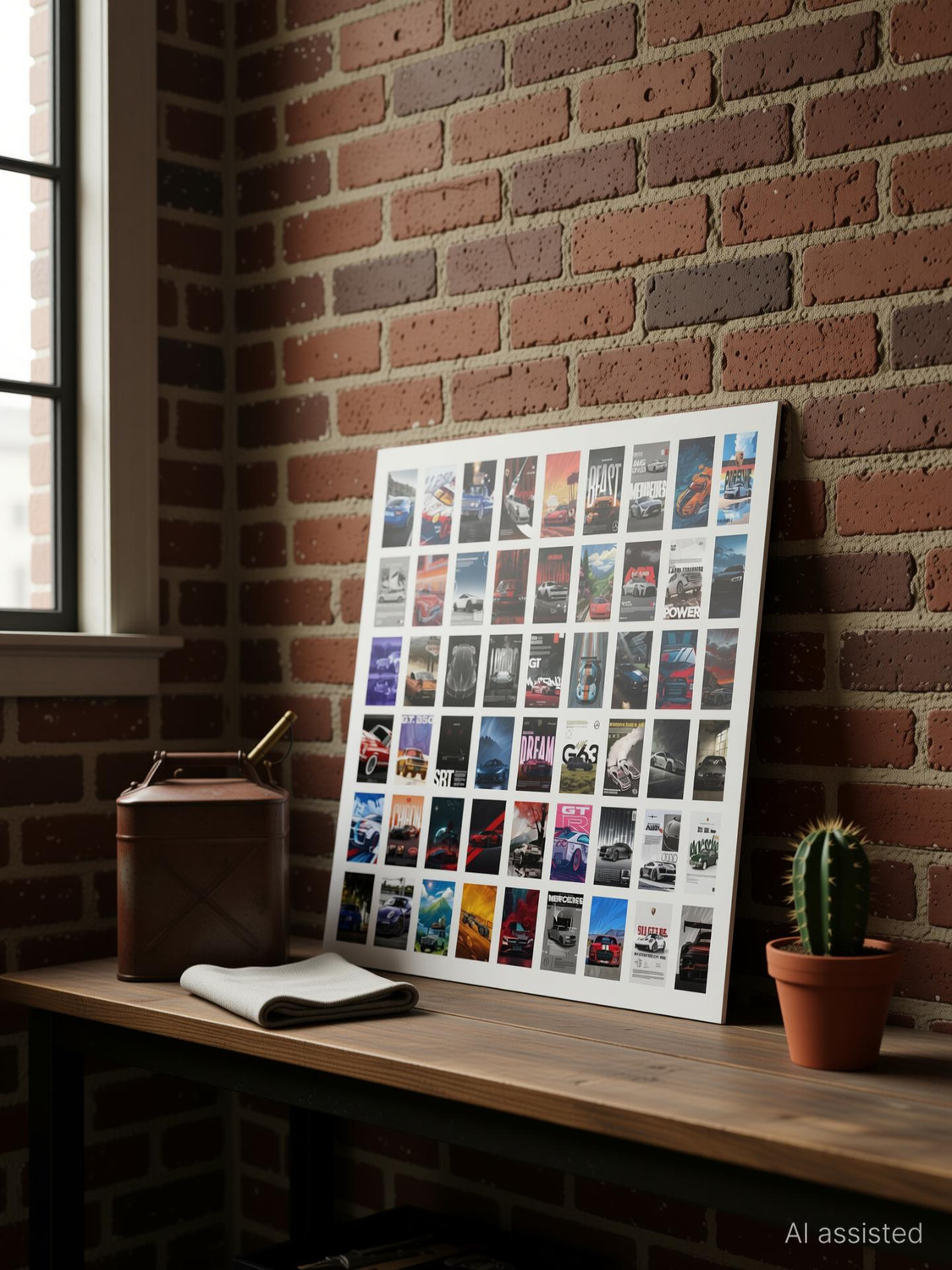 Image of Cars Poster Pack of 54 | 4x6 Inch Mini Posters | Sports Car, Vintage Car, Supercar & Classic Car Wall Decor | Aesthetic Room Decoration Paper Print