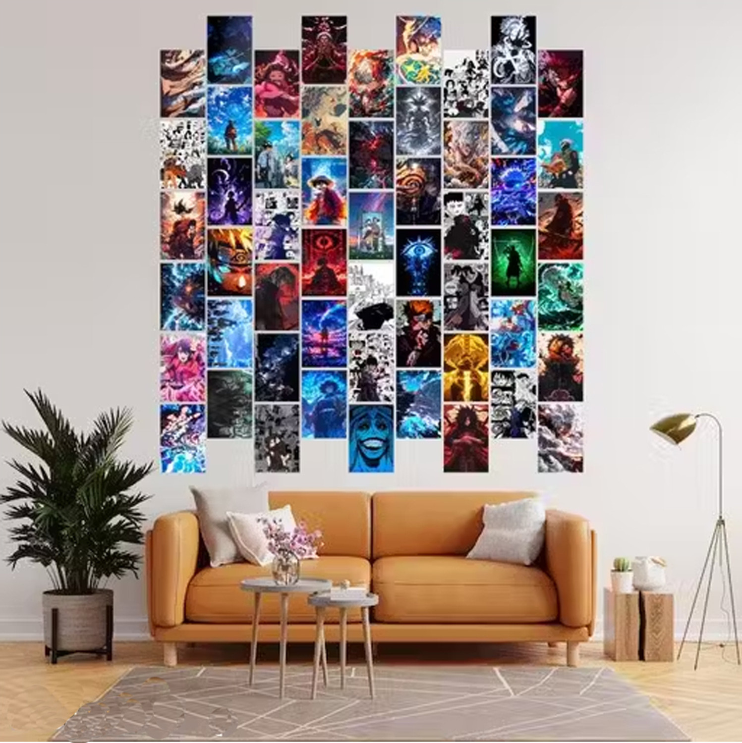 Image of Anime Aesthetic mix Collage Kit Wall Posters Collections | Set of 54 | 4x6 inch each | Wall Collage Kit, aesthetic posters | Room Decor Photo Collection | Posters for Room Decoration Fine Art Print